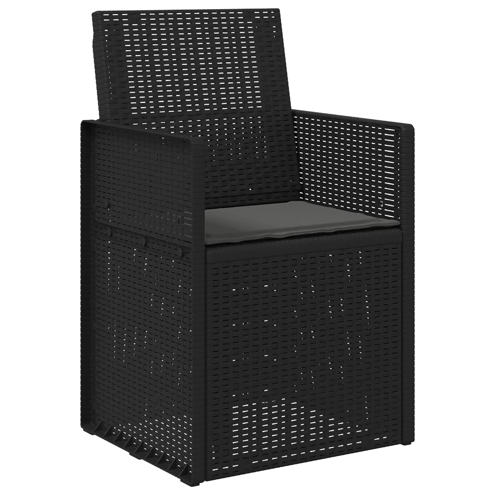 Sodo Valgomojo Kėdės 2 pcs Antracito PP