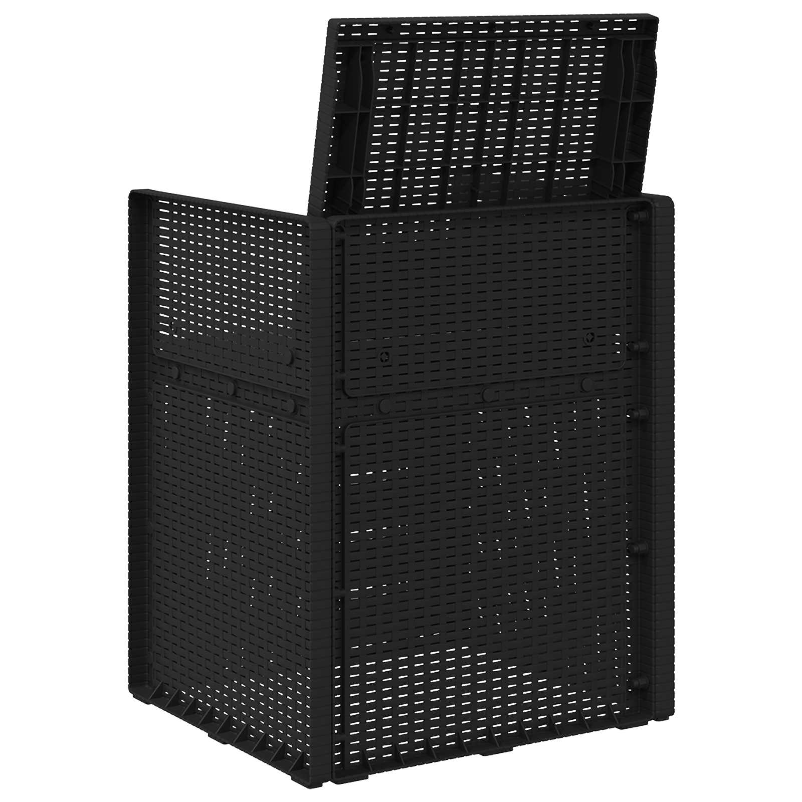 Sodo Valgomojo Kėdės 2 pcs Antracito PP