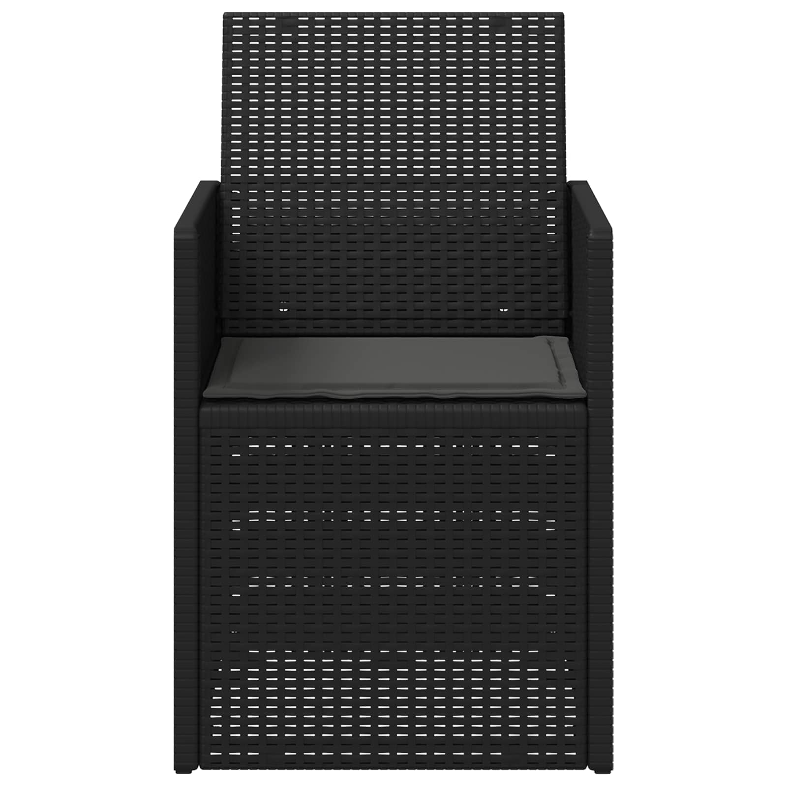 Sodo Valgomojo Kėdės 2 pcs Antracito PP