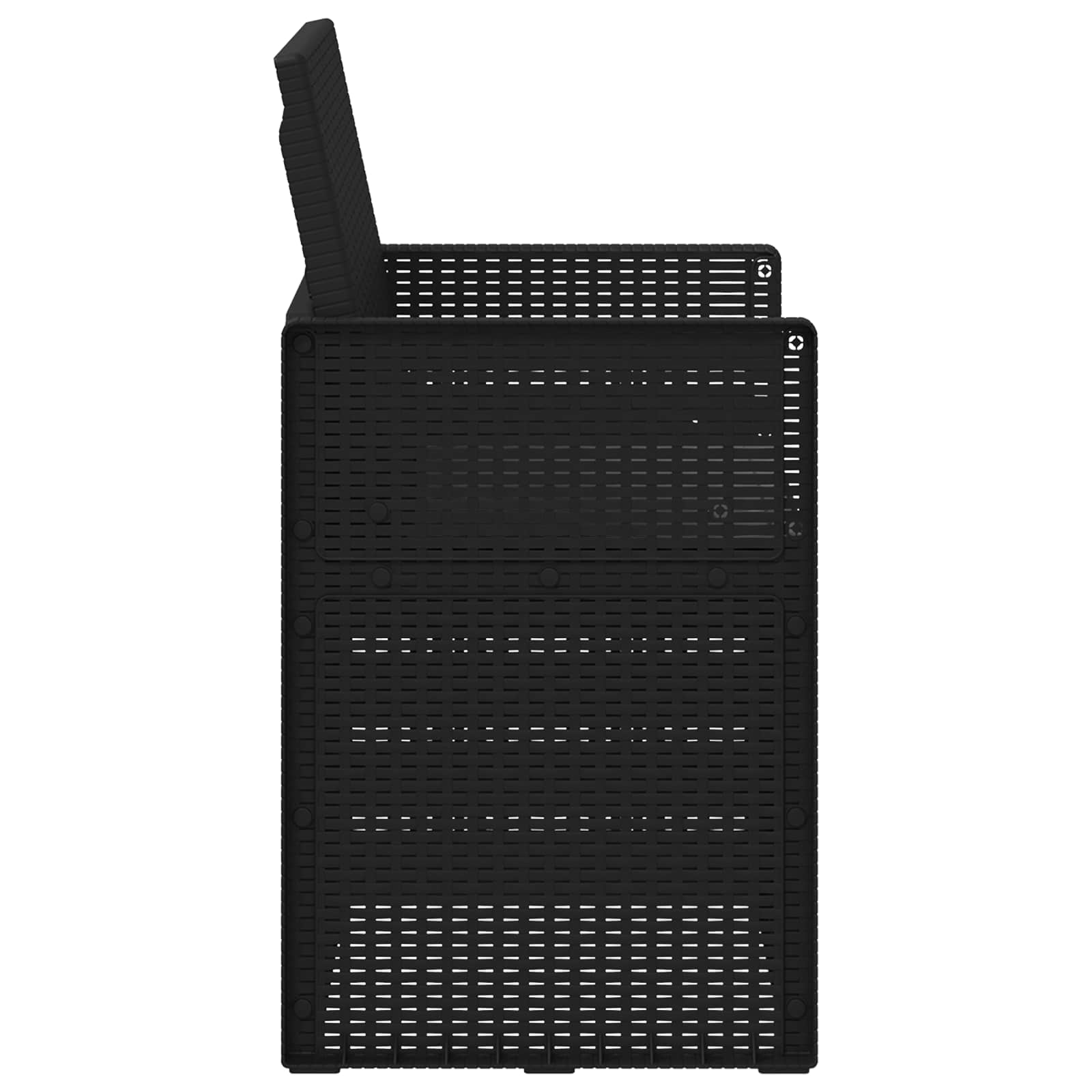Sodo Valgomojo Kėdės 2 pcs Antracito PP