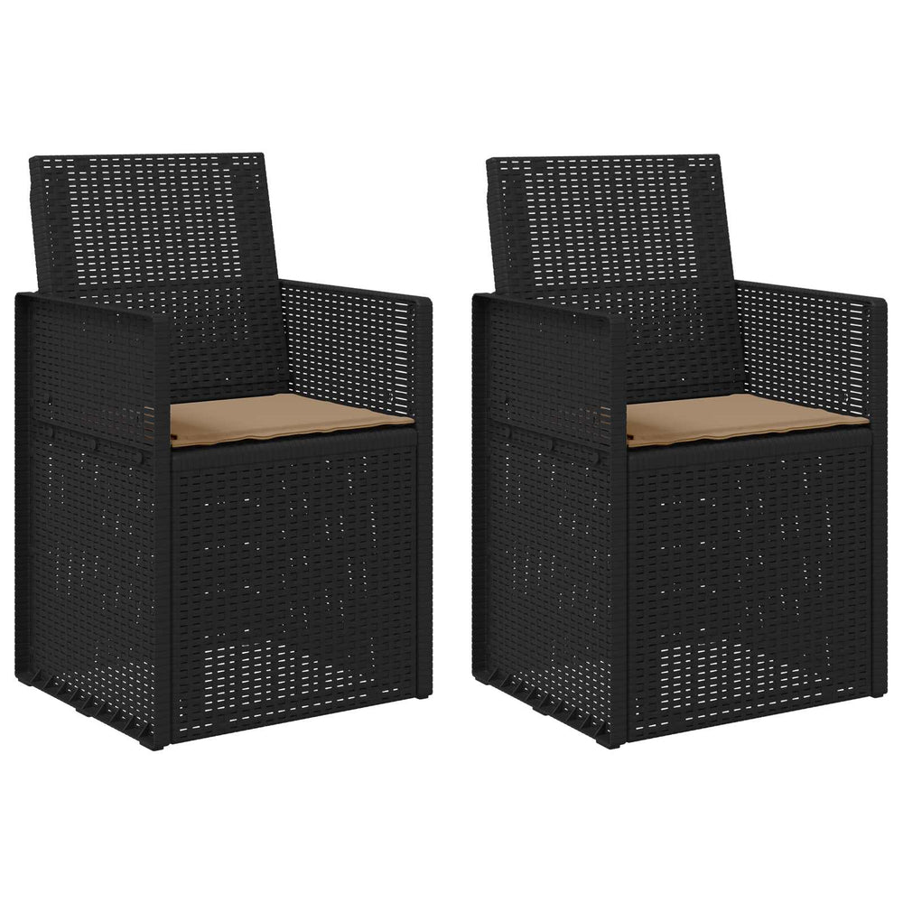 Sodo Valgomojo Kėdės 2 pcs Antracito ir taupe PP