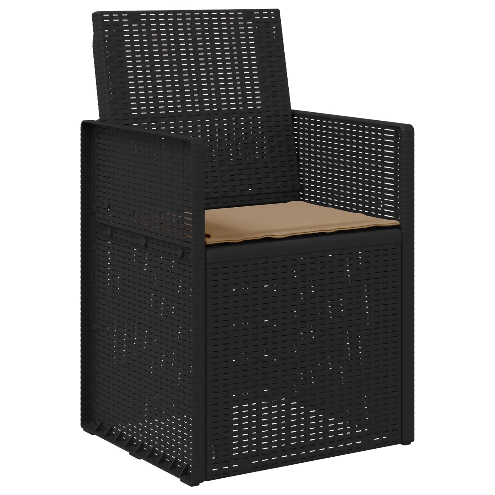 Sodo Valgomojo Kėdės 2 pcs Antracito ir taupe PP