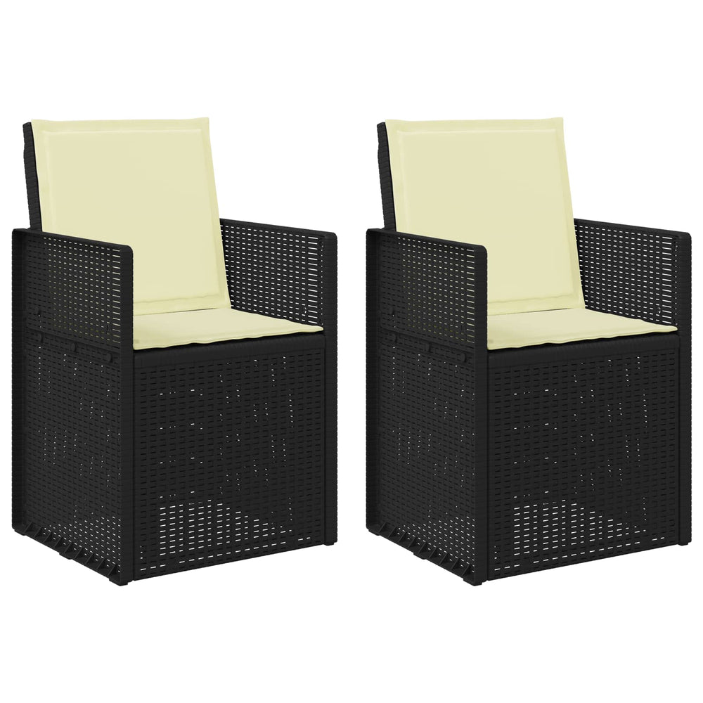 Sodo Valgomojo Kėdės 2 pcs Antracito ir kreminė PP