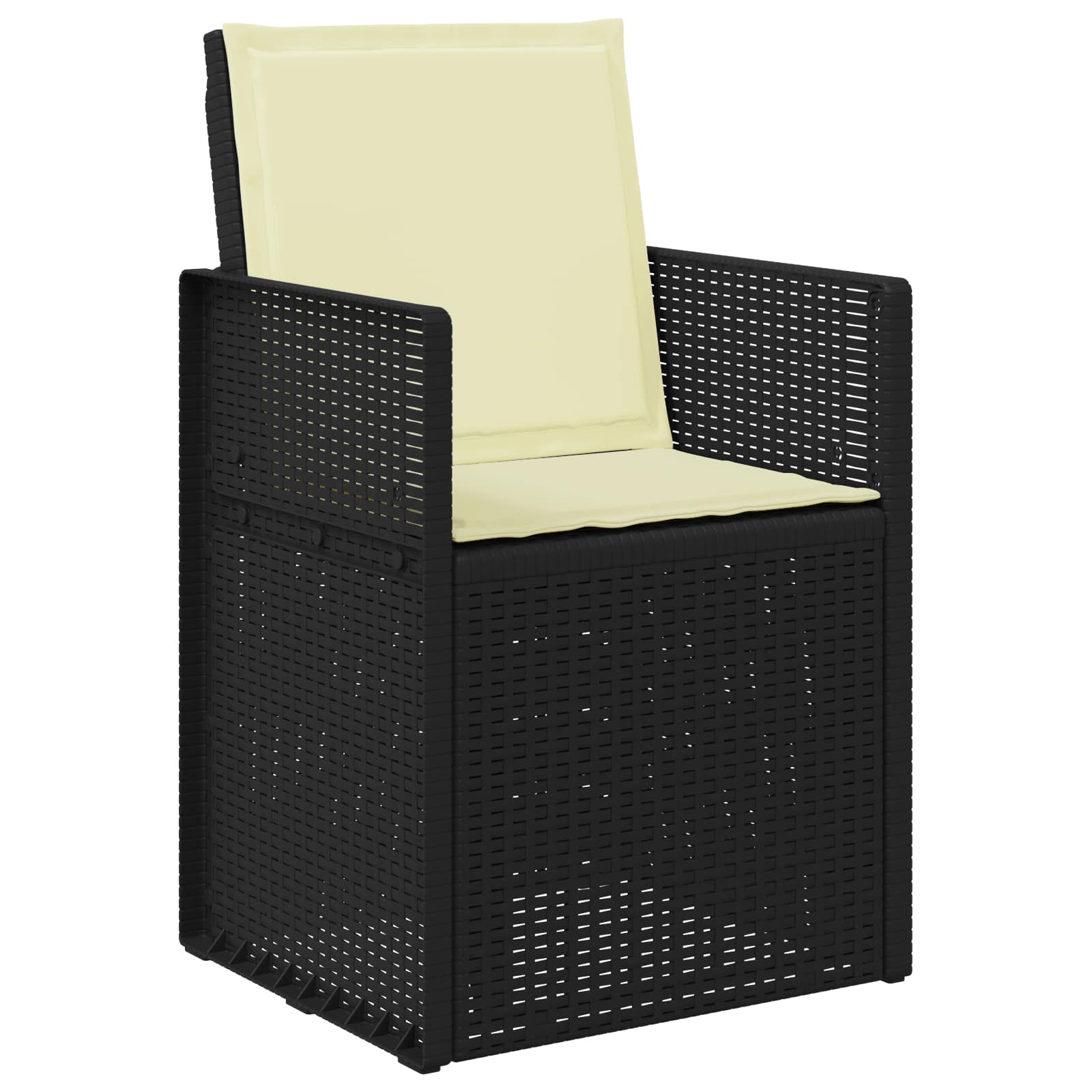 Sodo Valgomojo Kėdės 2 pcs Antracito ir kreminė PP