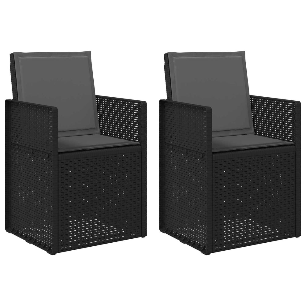 Sodo Valgomojo Kėdės 2 pcs Antracito PP