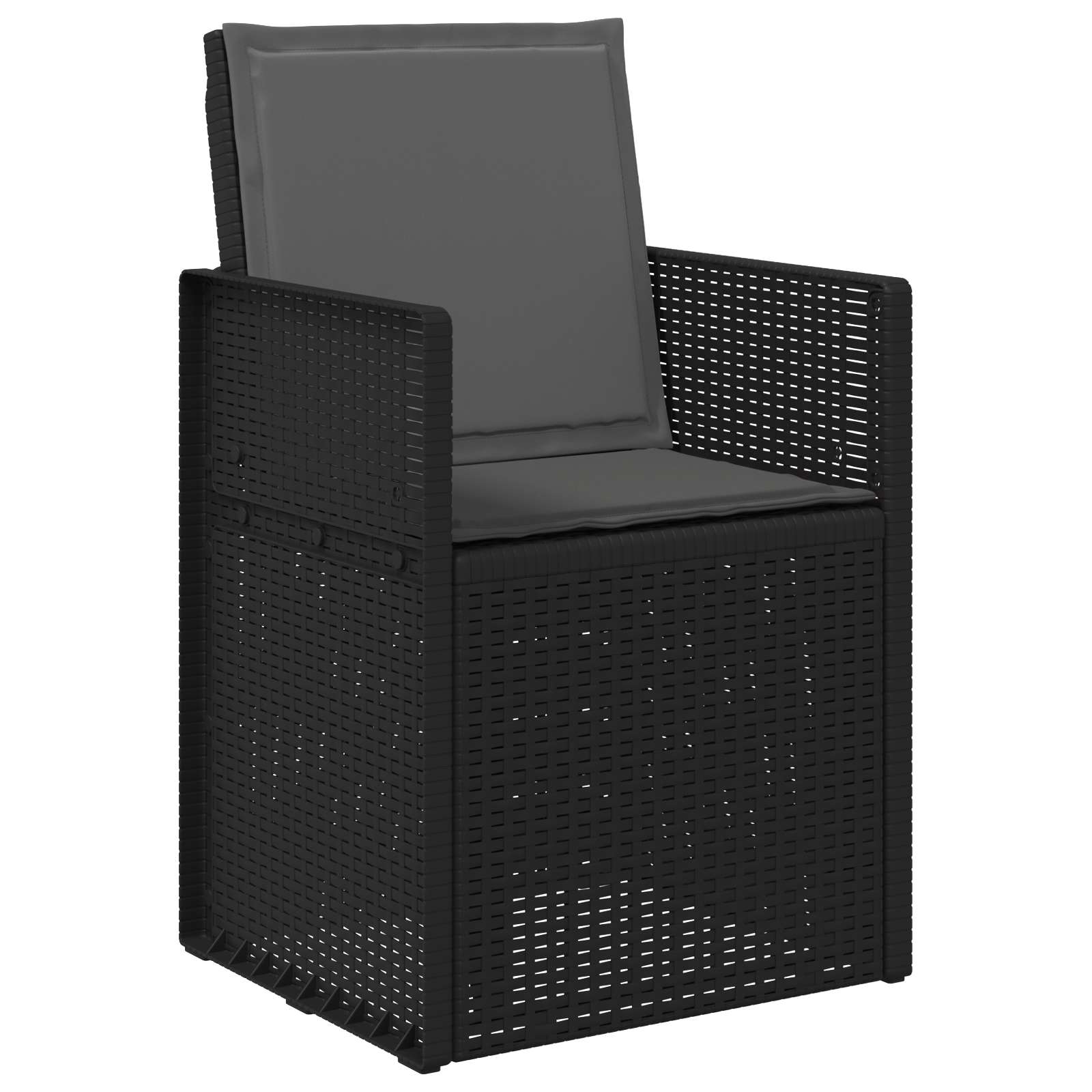Sodo Valgomojo Kėdės 2 pcs Antracito PP