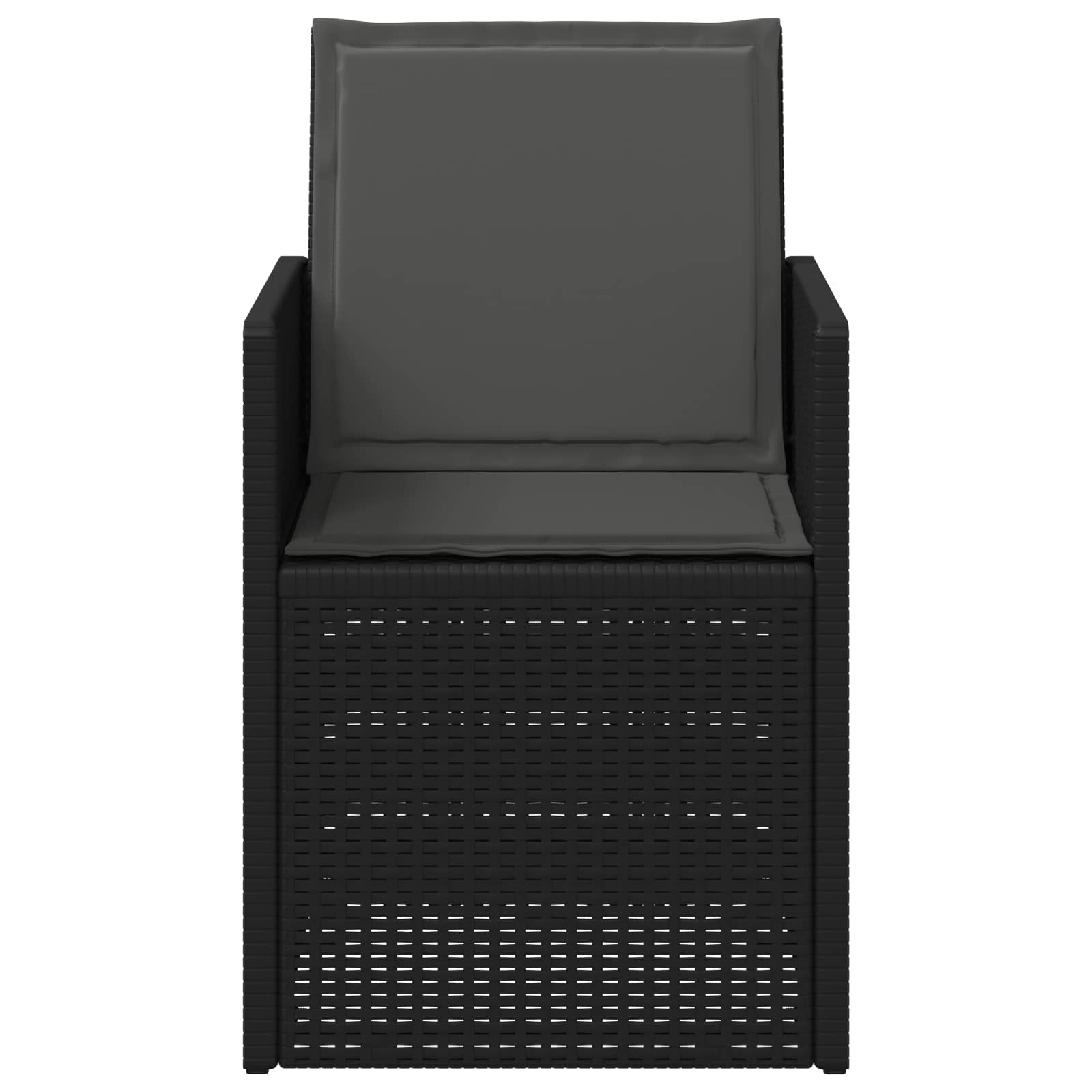 Sodo Valgomojo Kėdės 2 pcs Antracito PP