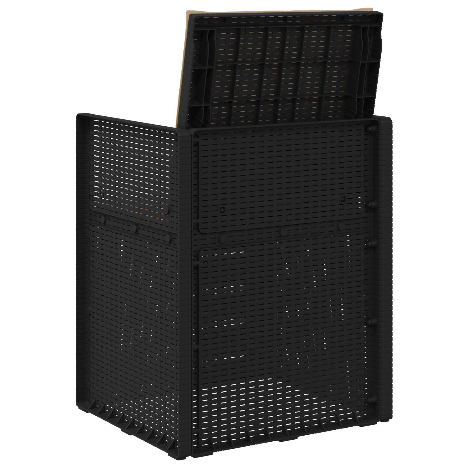 Sodo Valgomojo Kėdės 2 pcs Antracito ir taupe PP