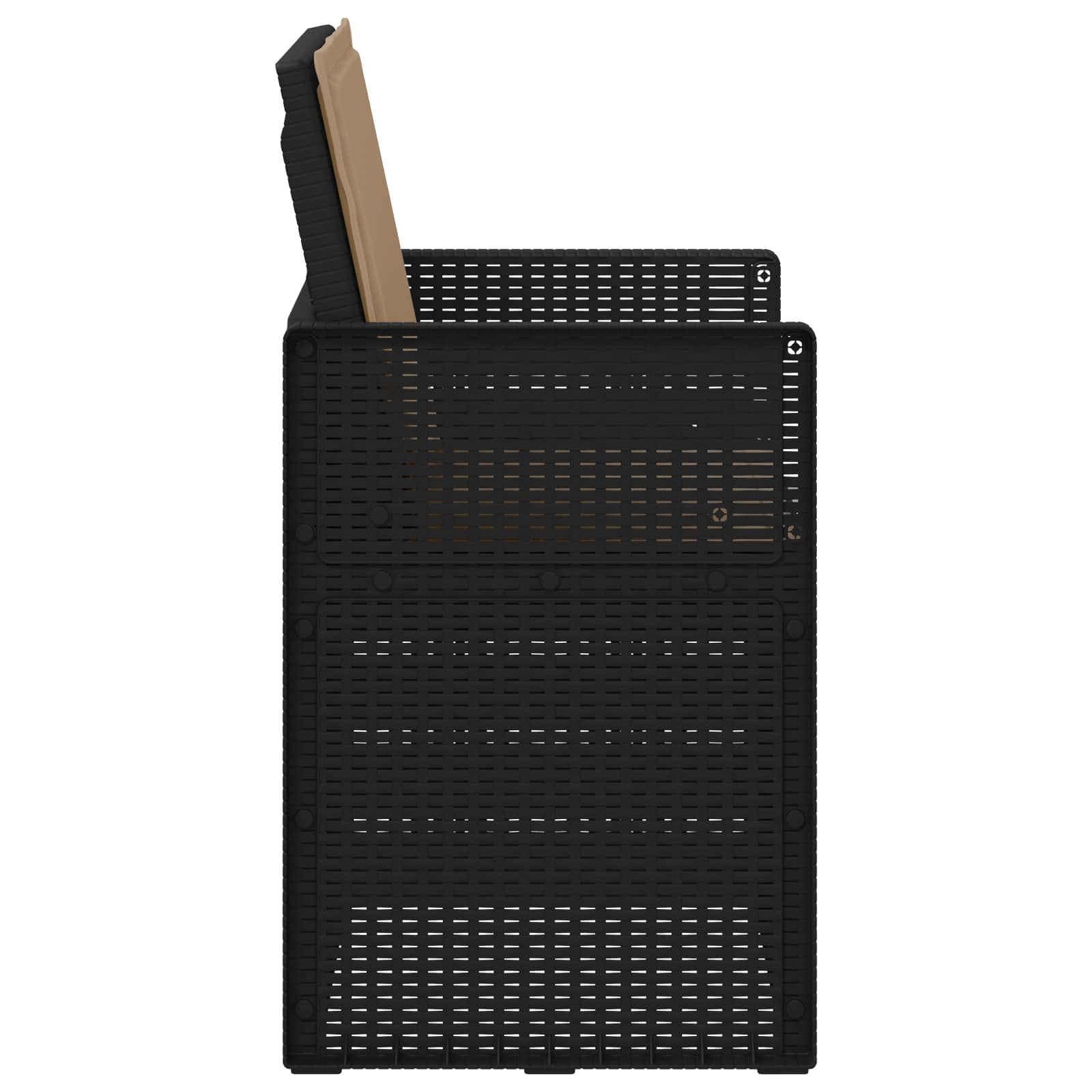 Sodo Valgomojo Kėdės 2 pcs Antracito ir taupe PP