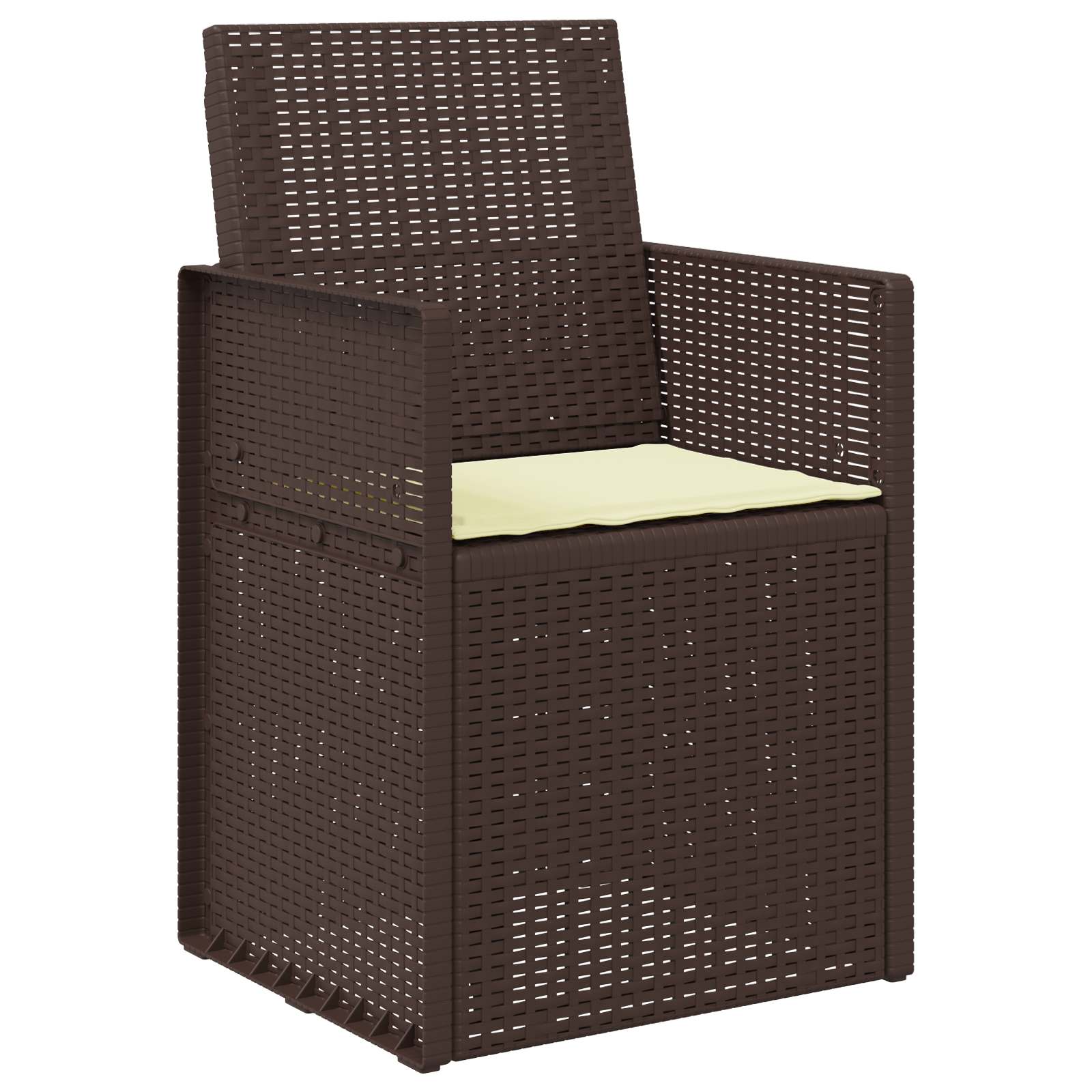 Sodo Valgomojo Kėdės 2 pcs Ruda ir kreminė PP