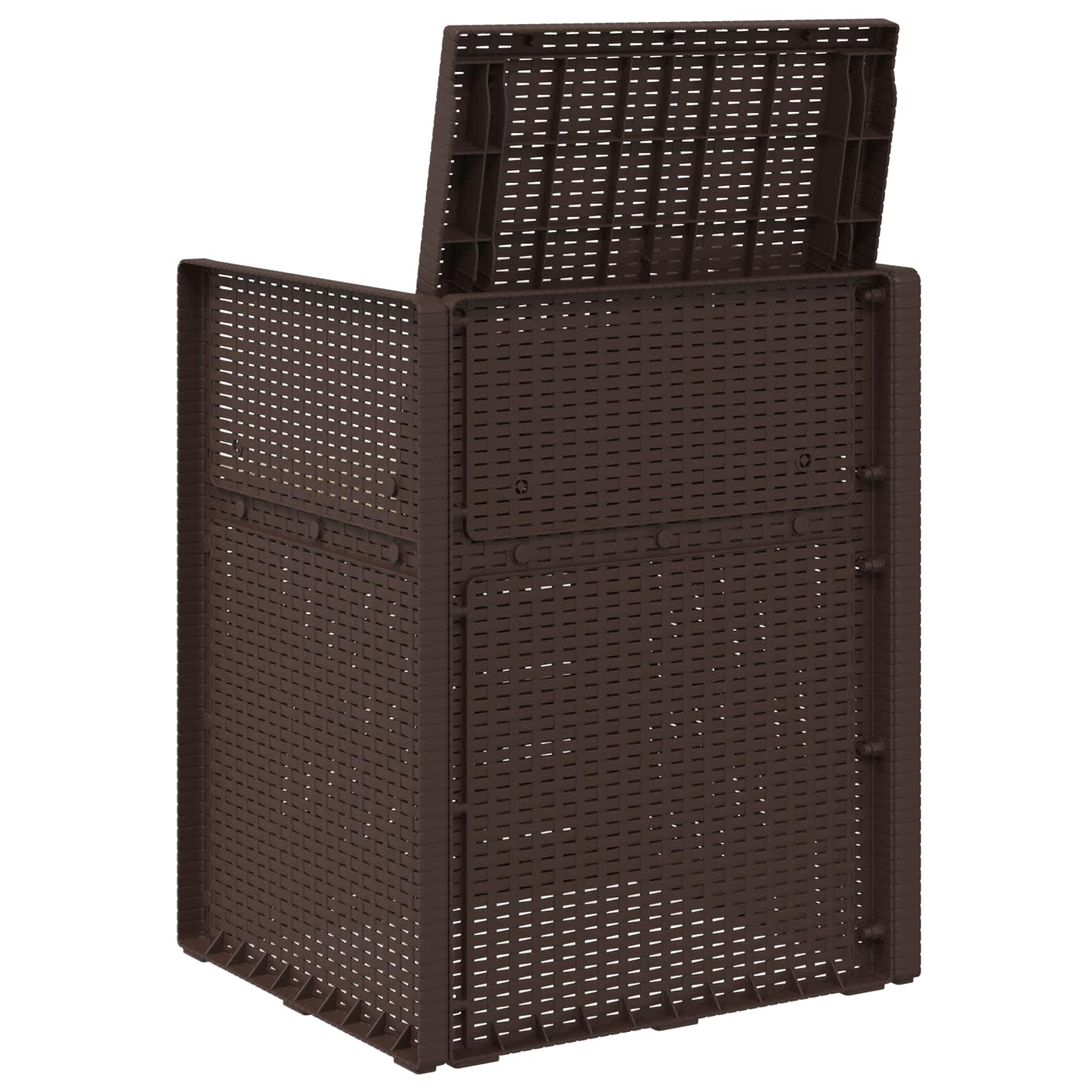 Sodo Valgomojo Kėdės 2 pcs Ruda ir kreminė PP