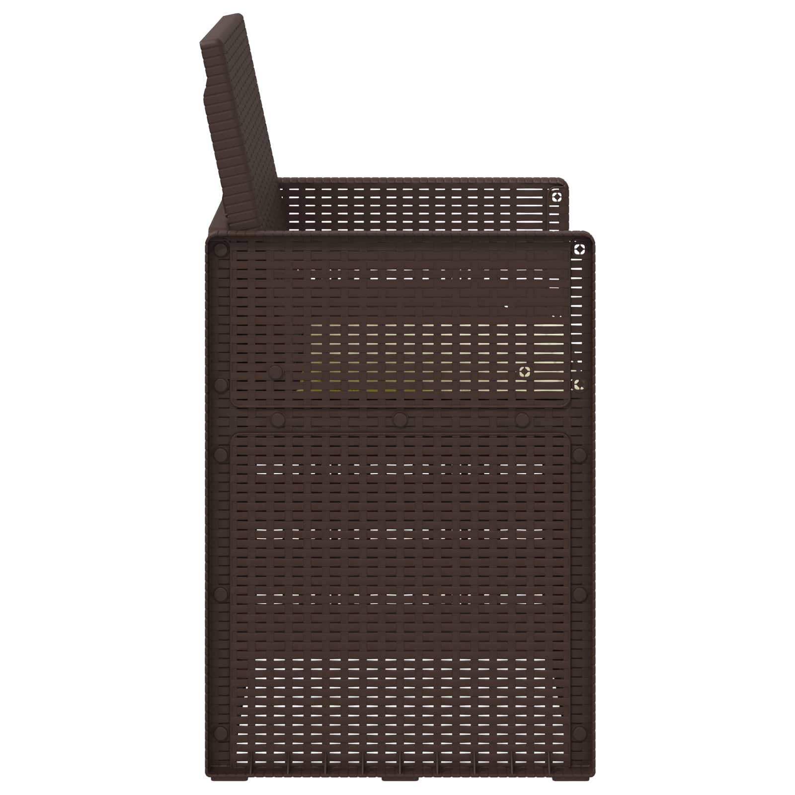 Sodo Valgomojo Kėdės 2 pcs Ruda ir kreminė PP