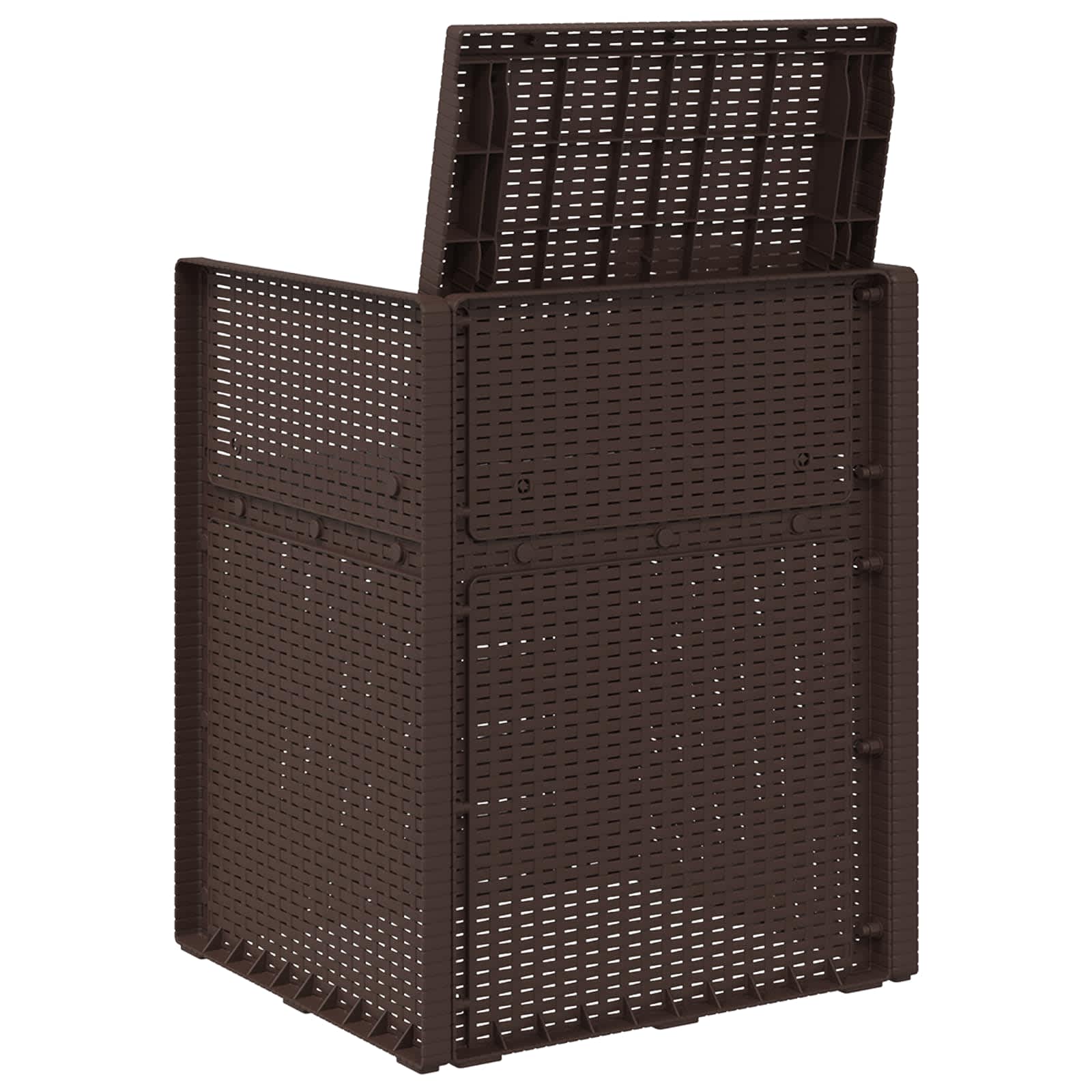 Sodo Valgomojo Kėdės 2 pcs Ruda ir antracito PP
