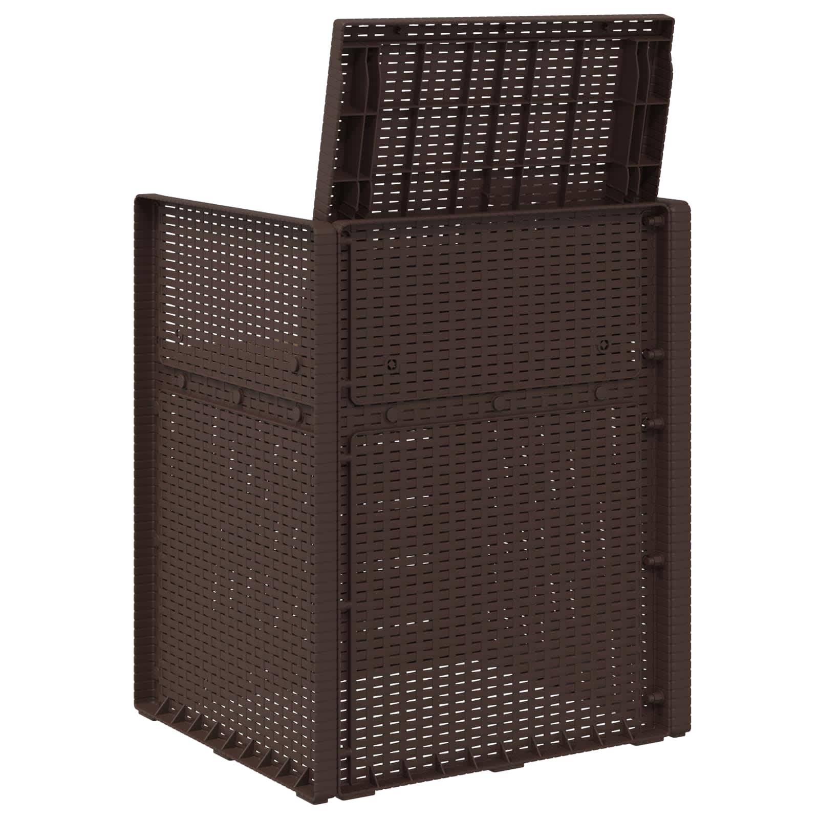 Sodo Valgomojo Kėdės 2 pcs Ruda ir taupe PP