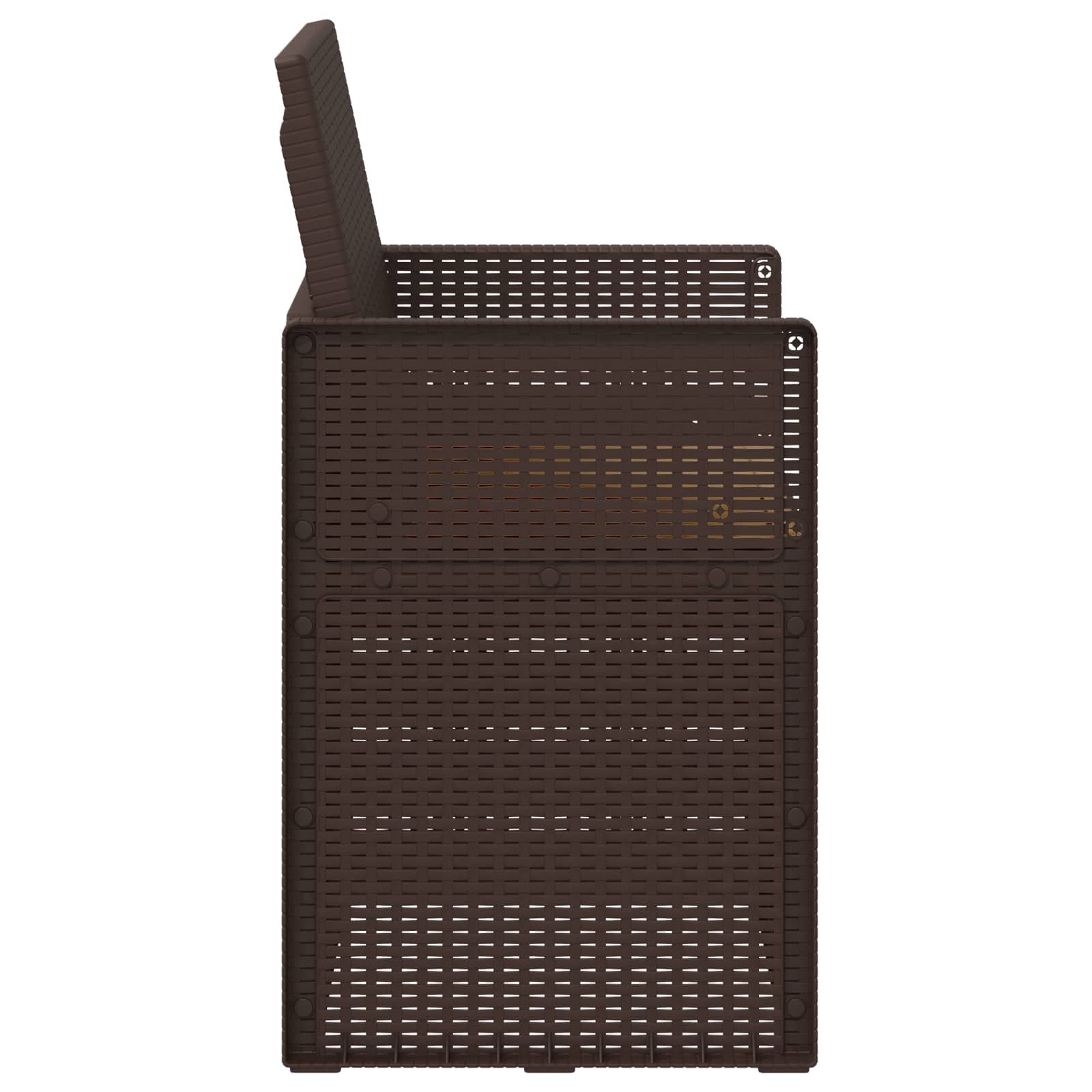Sodo Valgomojo Kėdės 2 pcs Ruda ir taupe PP