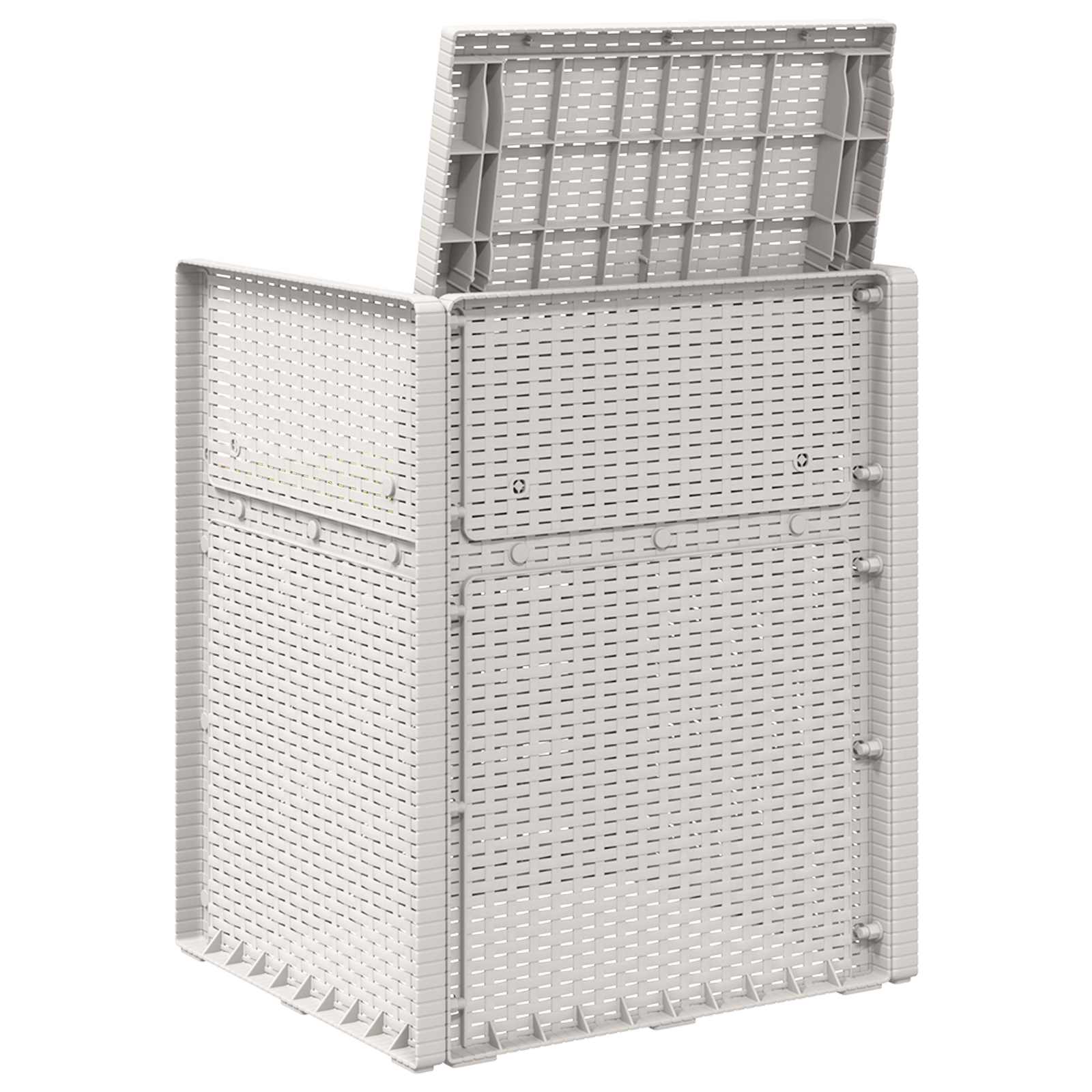 Sodo Valgomojo Kėdės 2 pcs Balta ir kreminė PP