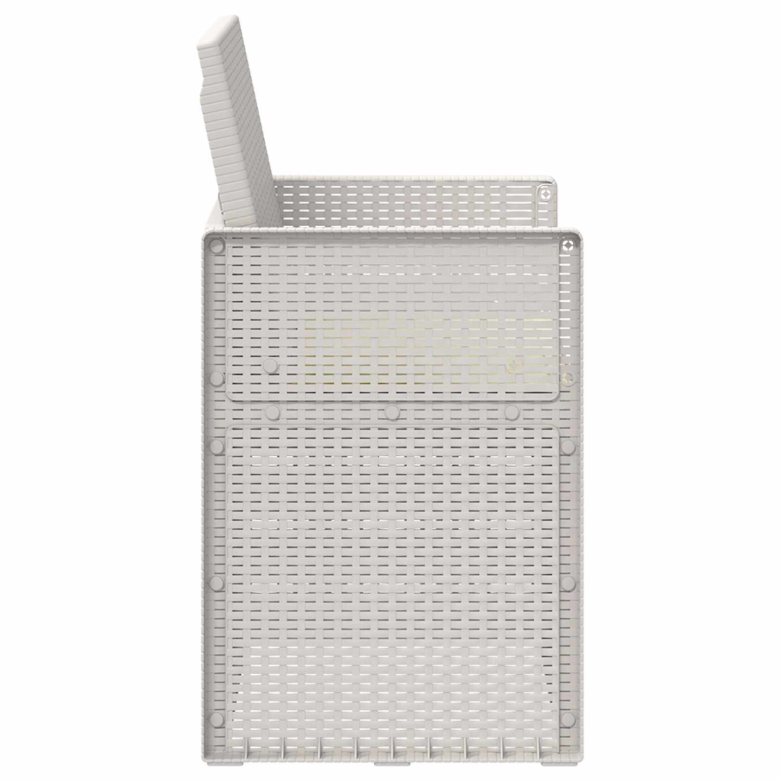 Sodo Valgomojo Kėdės 2 pcs Balta ir kreminė PP