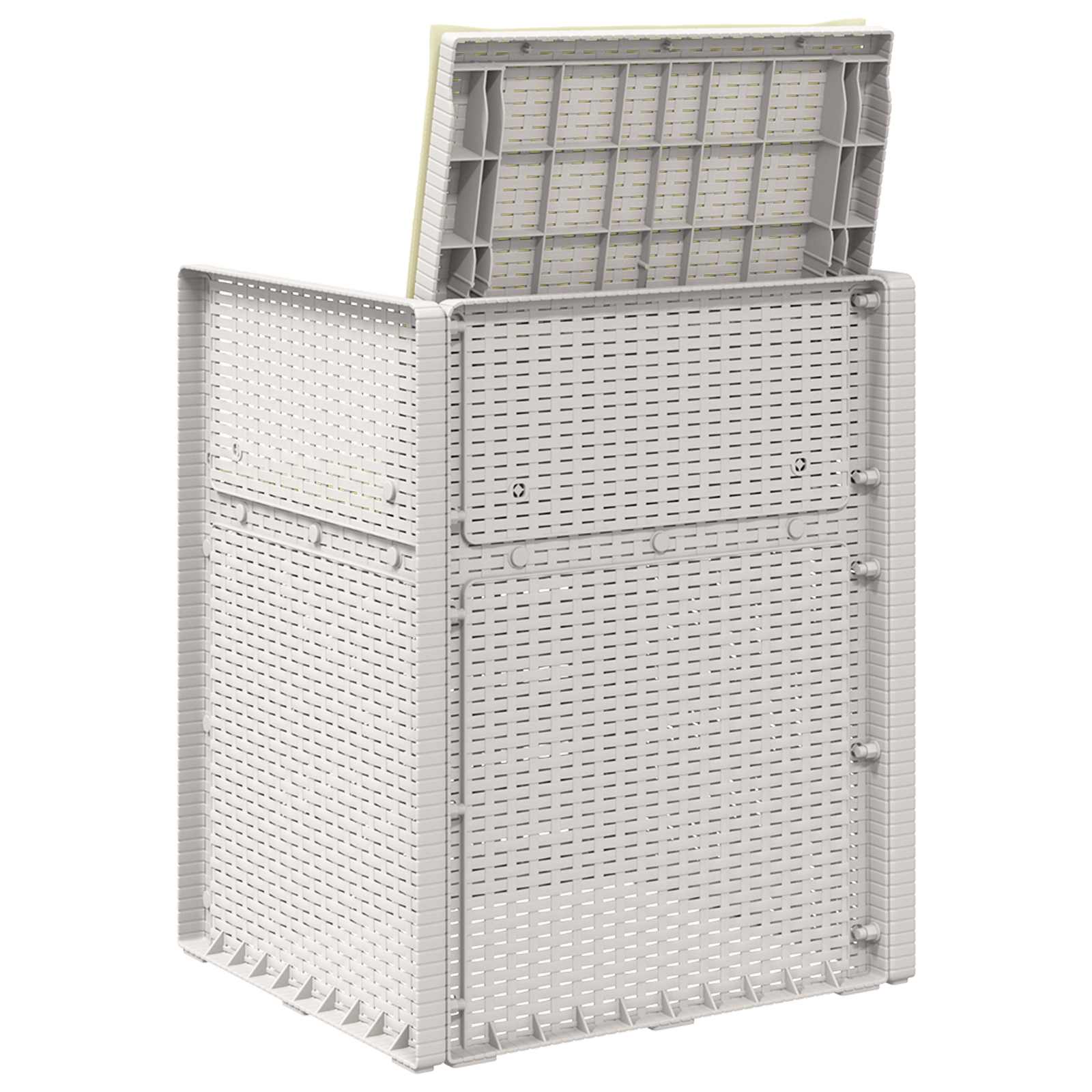 Sodo Valgomojo Kėdės 2 pcs Balta ir kreminė PP