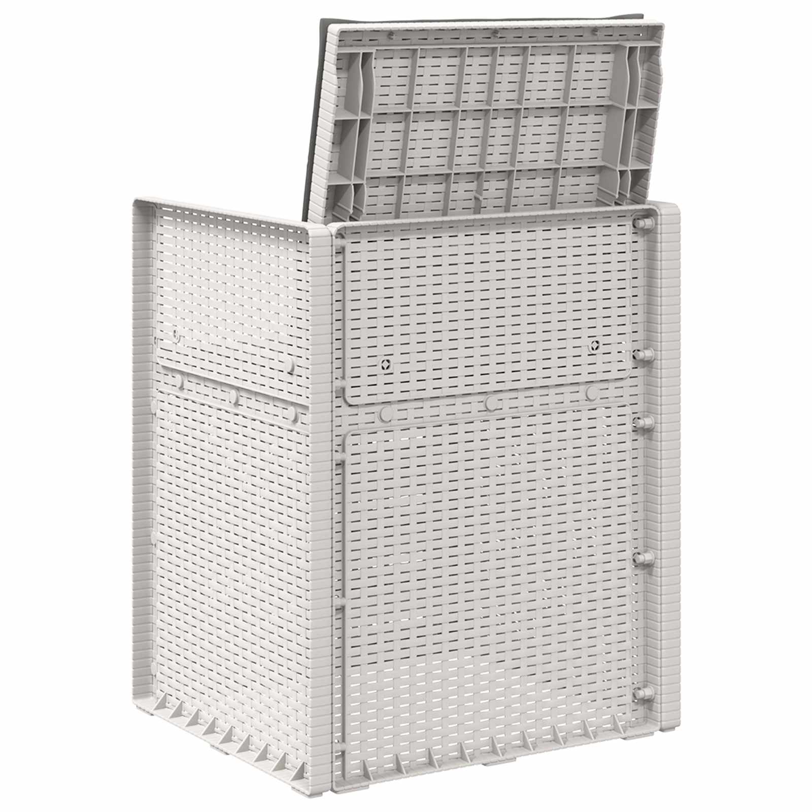 Sodo Valgomojo Kėdės 2 pcs Balta ir antracito PP