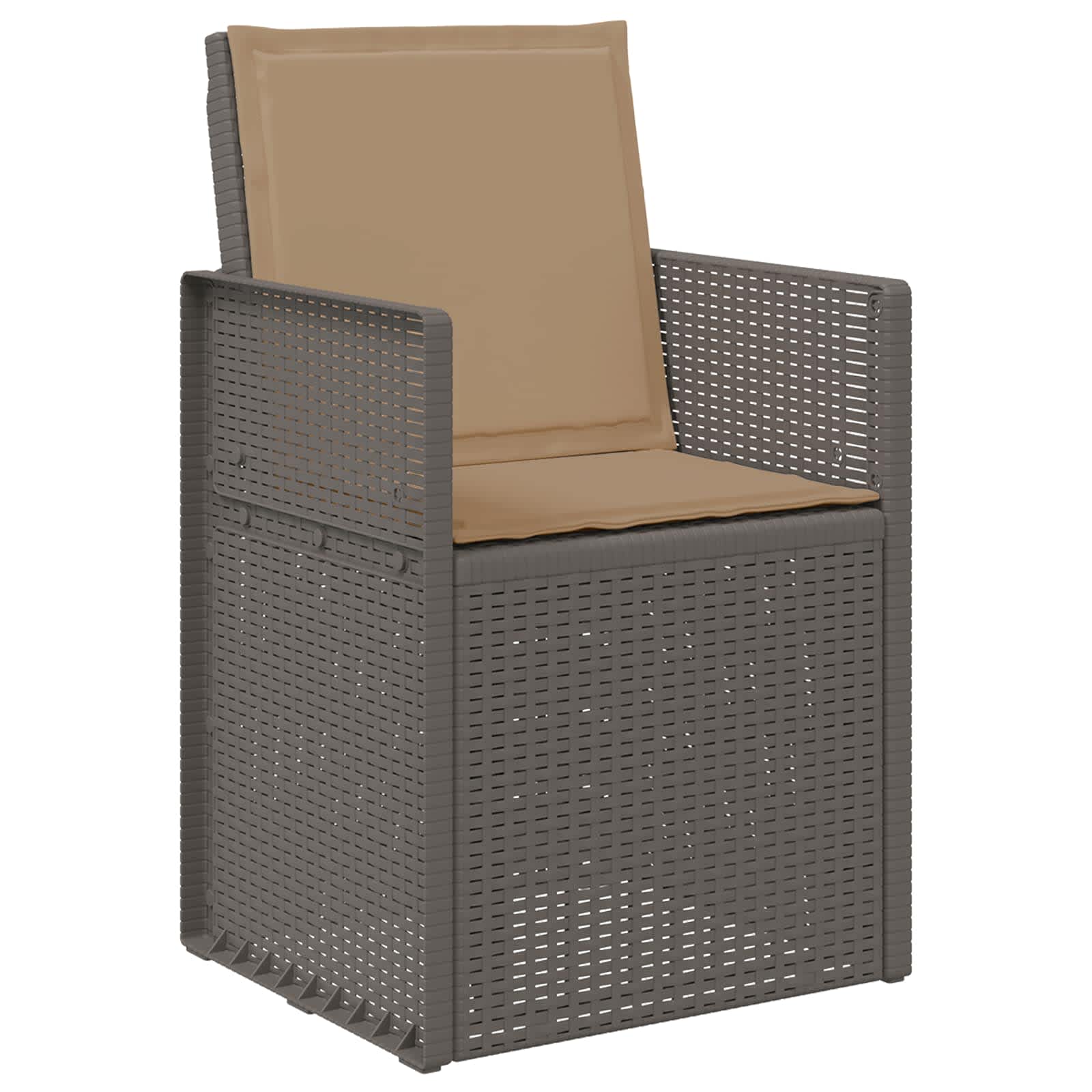 Sodo Valgomojo Kėdės 2 pcs Šviesiai pilka, Taupe PP