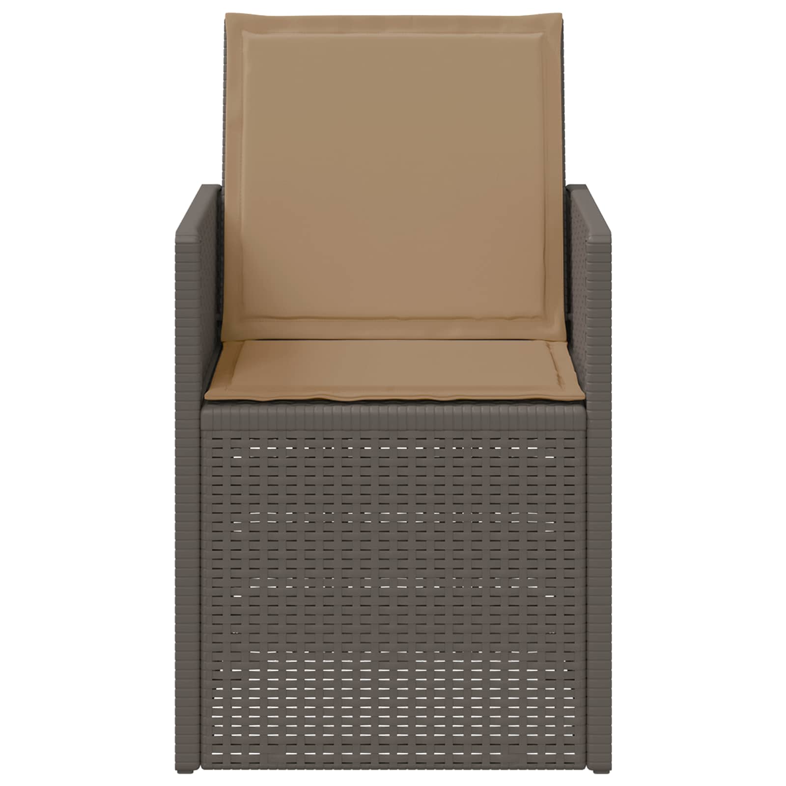 Sodo Valgomojo Kėdės 2 pcs Šviesiai pilka, Taupe PP