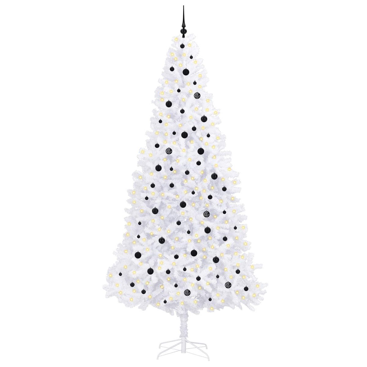 Dirbtinė Kalėdų eglutė su 300 LED Balta 300 cm PVC ir Plienas