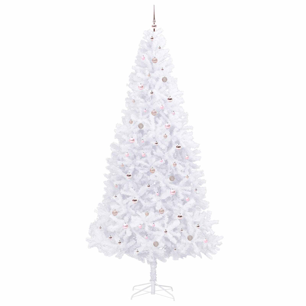 Dirbtinė Kalėdų eglutė su 300 LED Balta 300 cm PVC ir Plienas