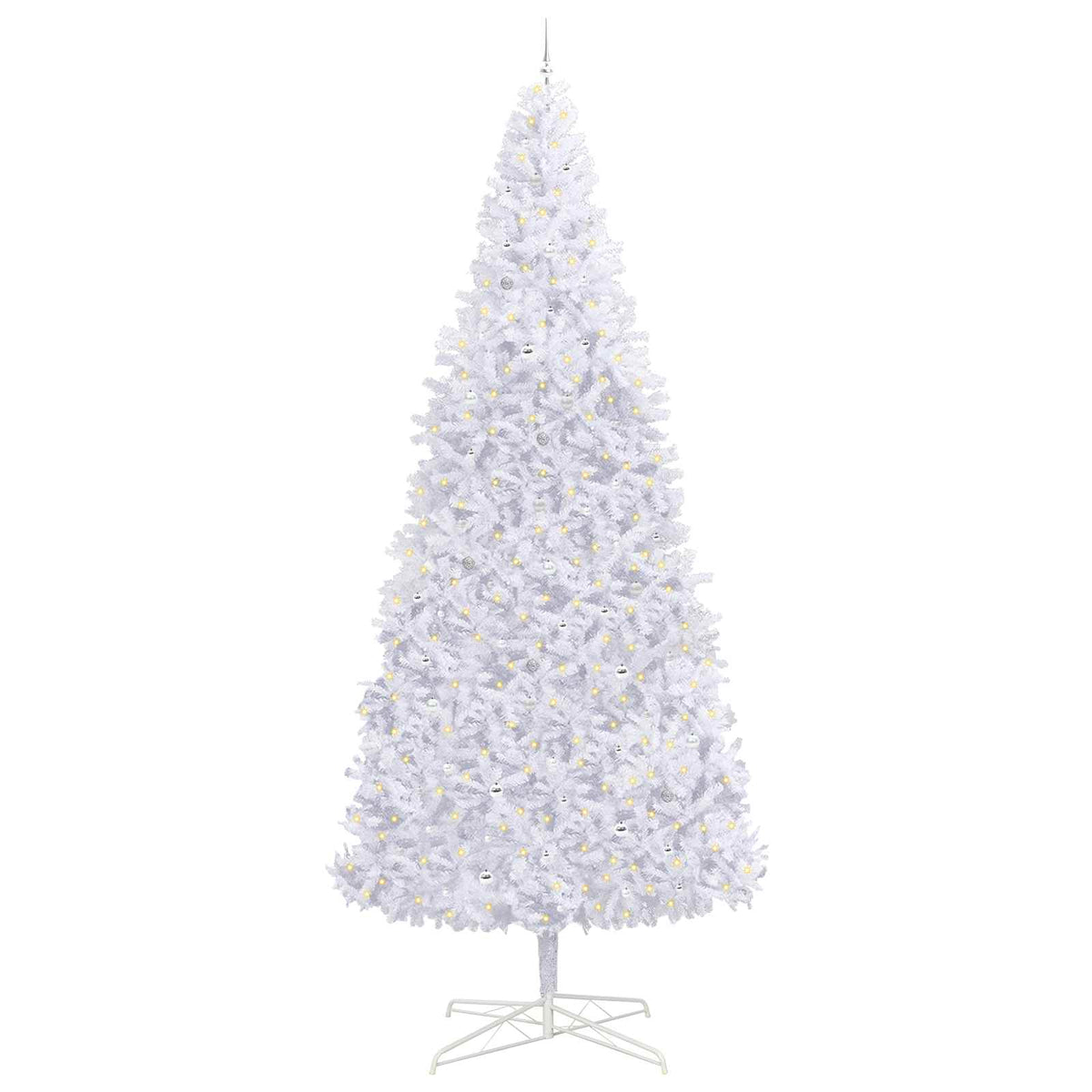 Dirbtinė Kalėdų eglutė su 300 LED Balta 400 cm PVC ir Plienas