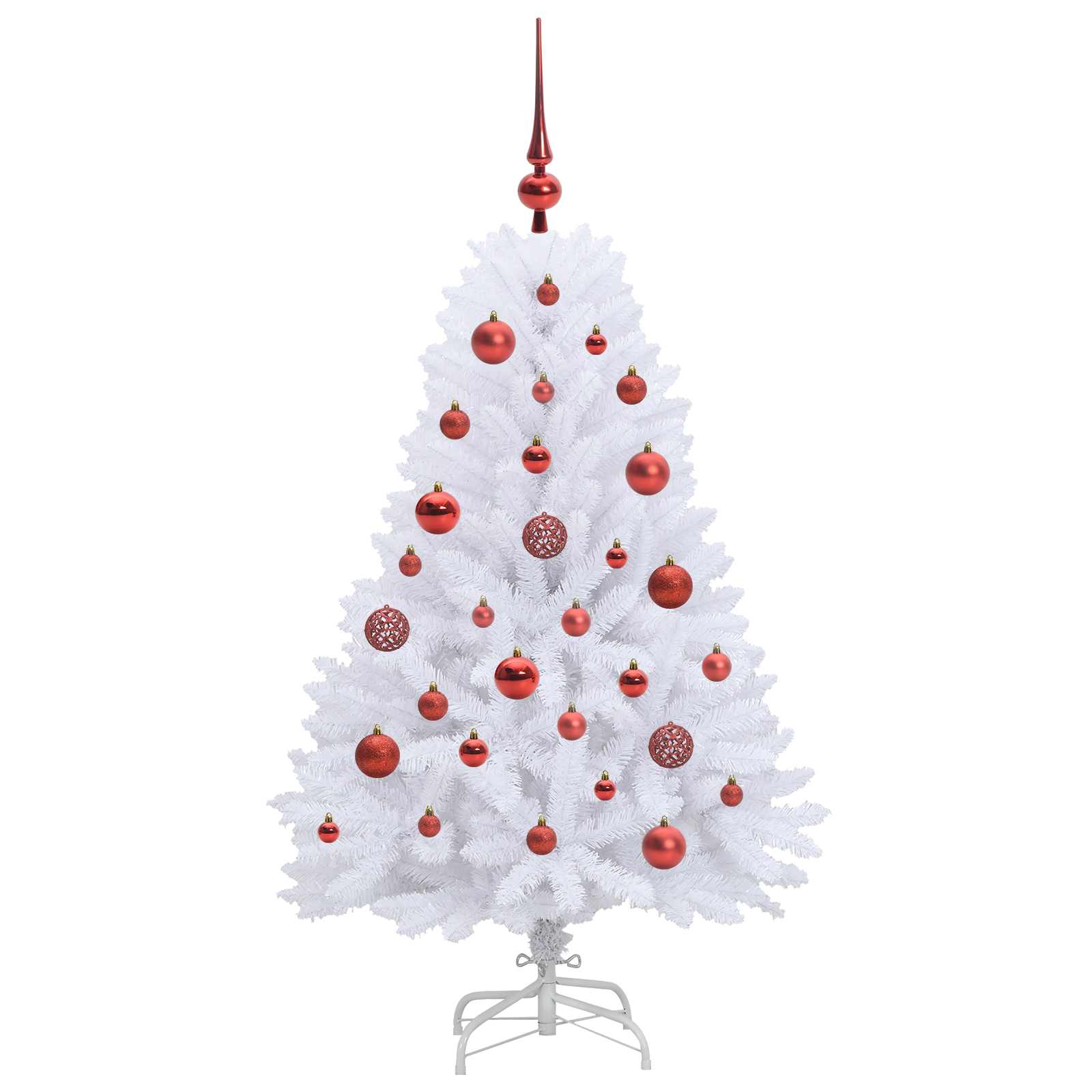 Dirbtinė Sulankstoma Kalėdų Eglutė Balta 120 cm PVC ir plienas