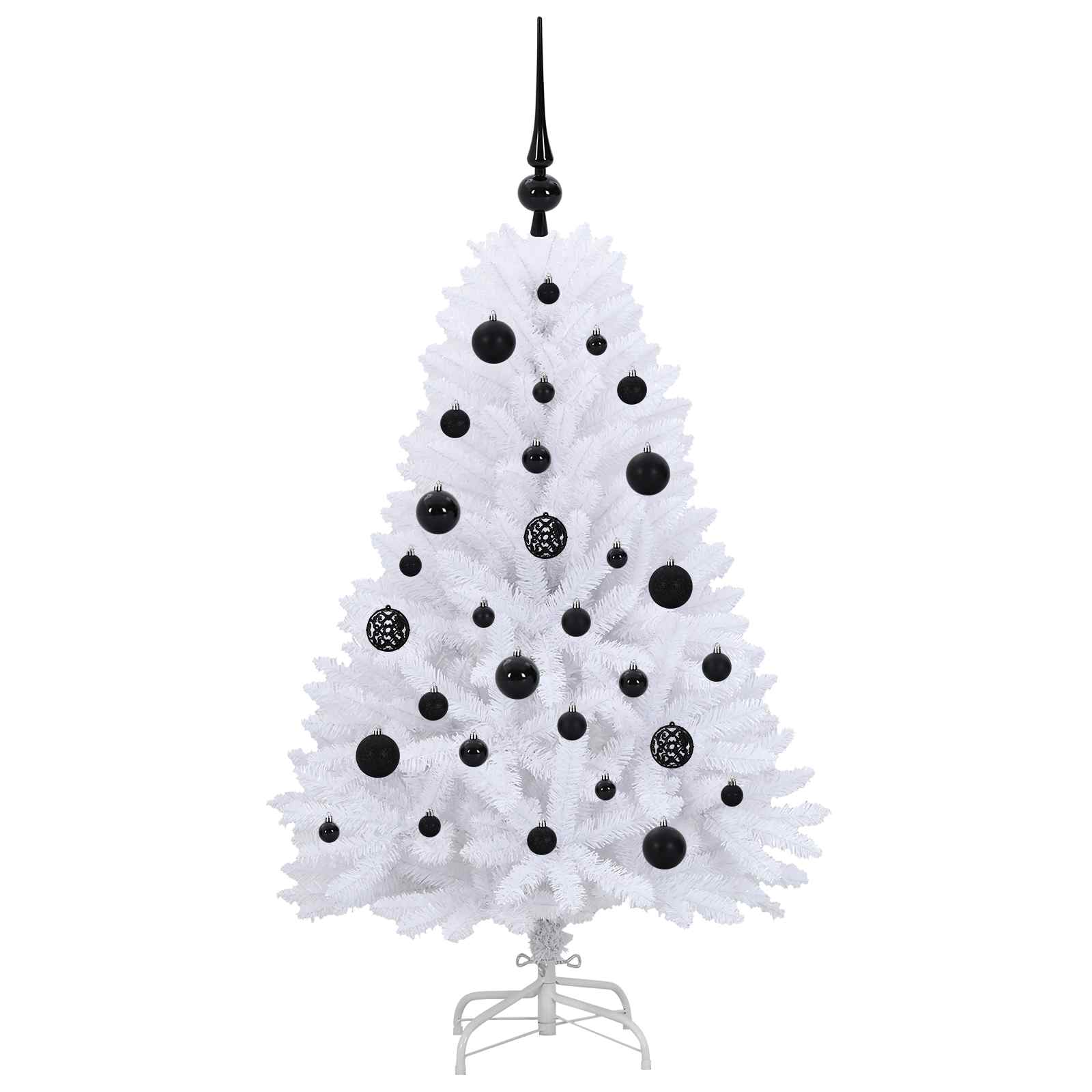 Dirbtinė Sulankstoma Kalėdų Eglutė Balta 120 cm PVC ir plienas
