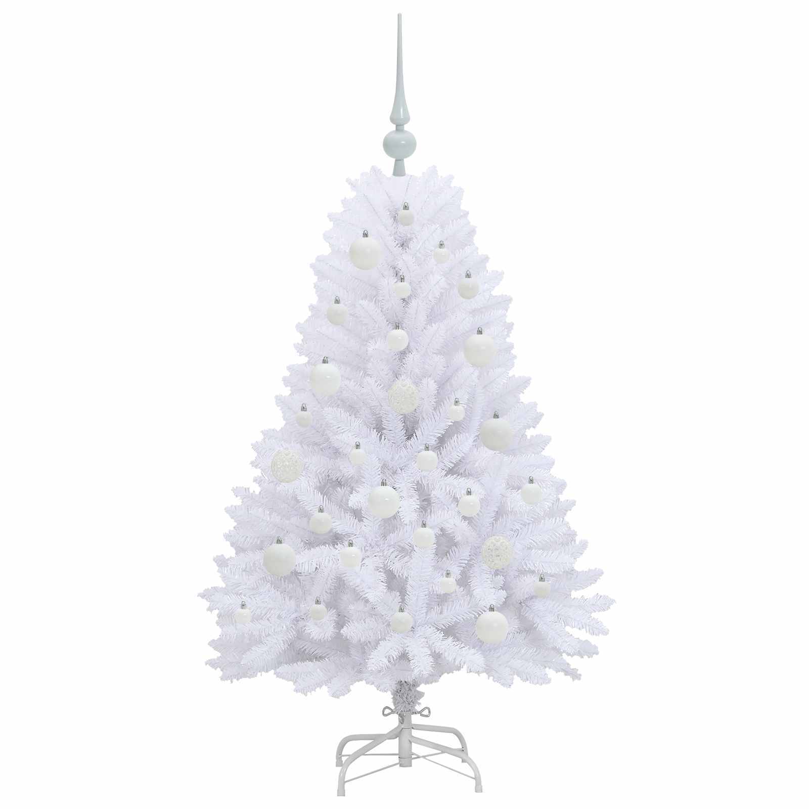 Dirbtinė Sulankstoma Kalėdų Eglutė Balta 120 cm PVC ir plienas