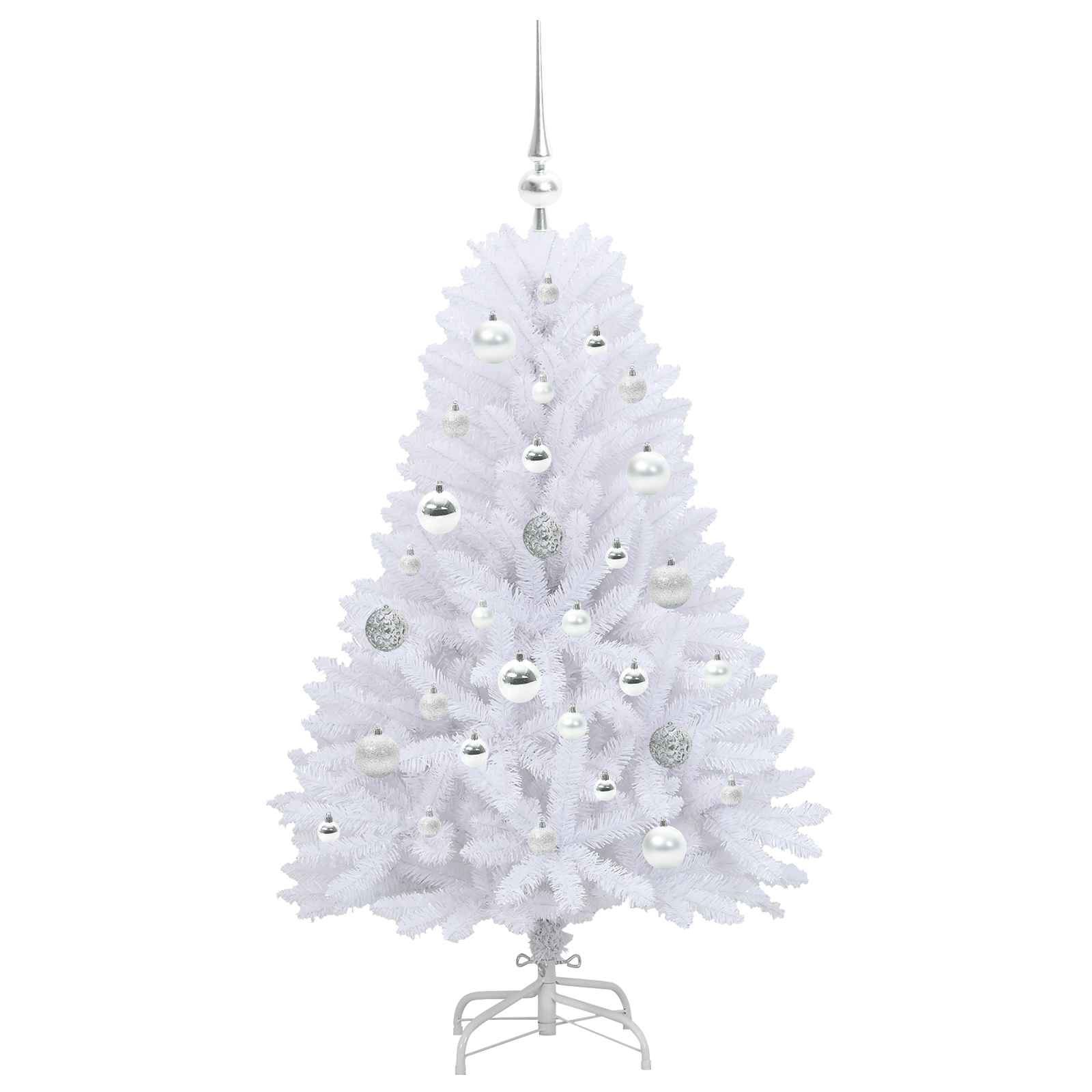 Dirbtinė Sulankstoma Kalėdų Eglutė Balta 120 cm PVC ir plienas