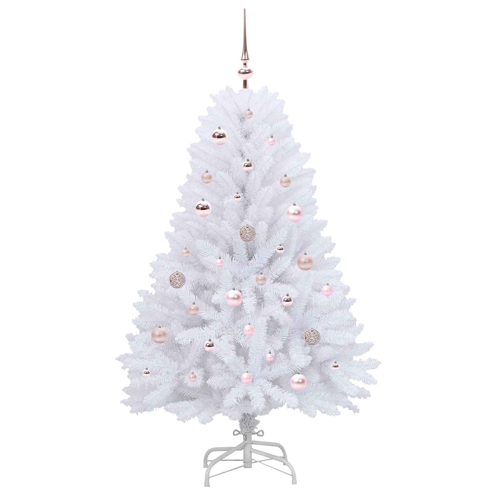 Dirbtinė Sulankstoma Kalėdų Eglutė Balta 150 cm PVC ir plienas