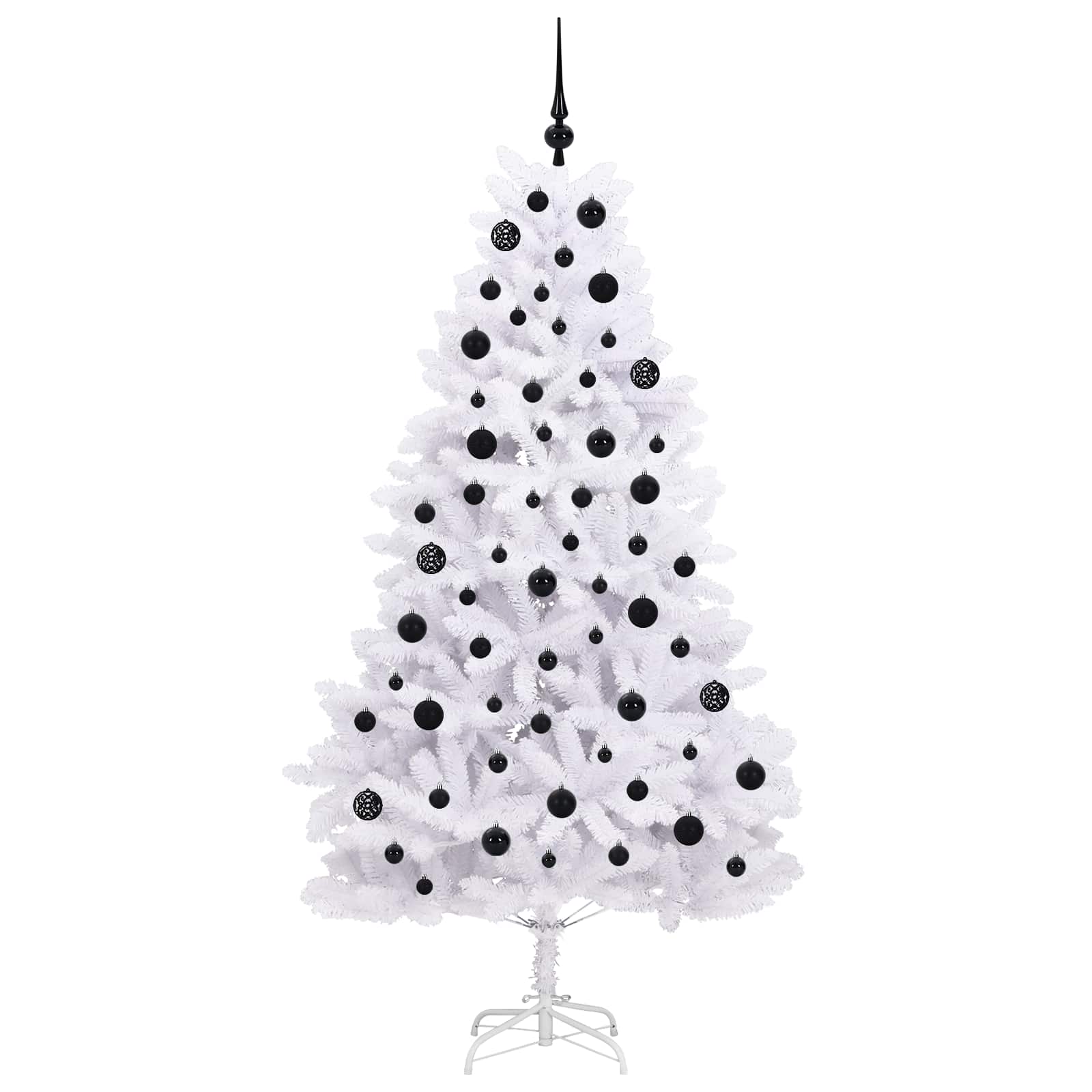Dirbtinė Sulankstoma Kalėdų Eglutė Balta 180 cm PVC ir Plienas