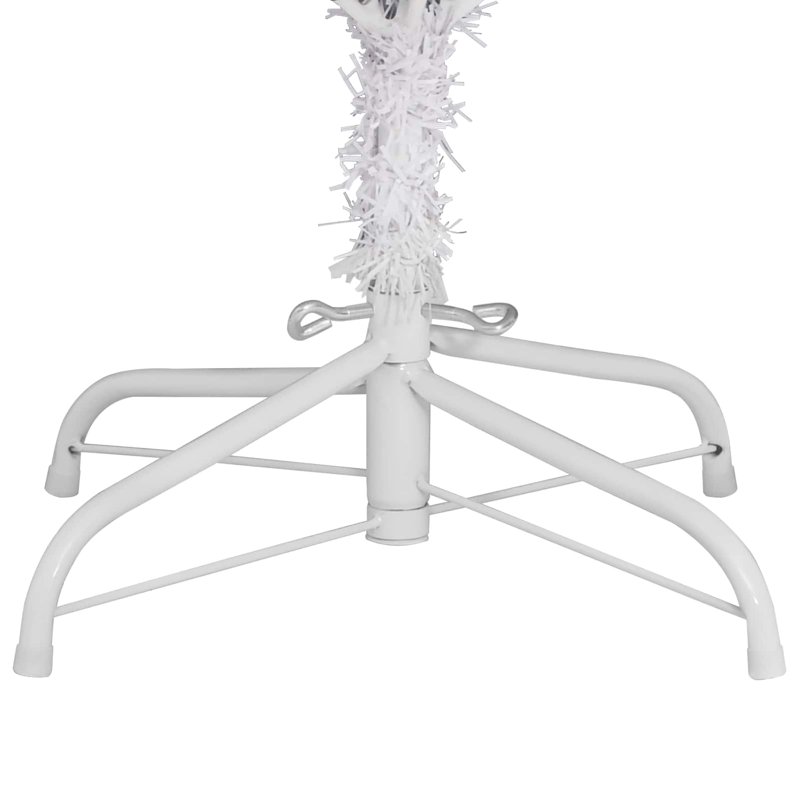 Dirbtinė Sulankstoma Kalėdų Eglutė Balta 180 cm PVC ir Plienas