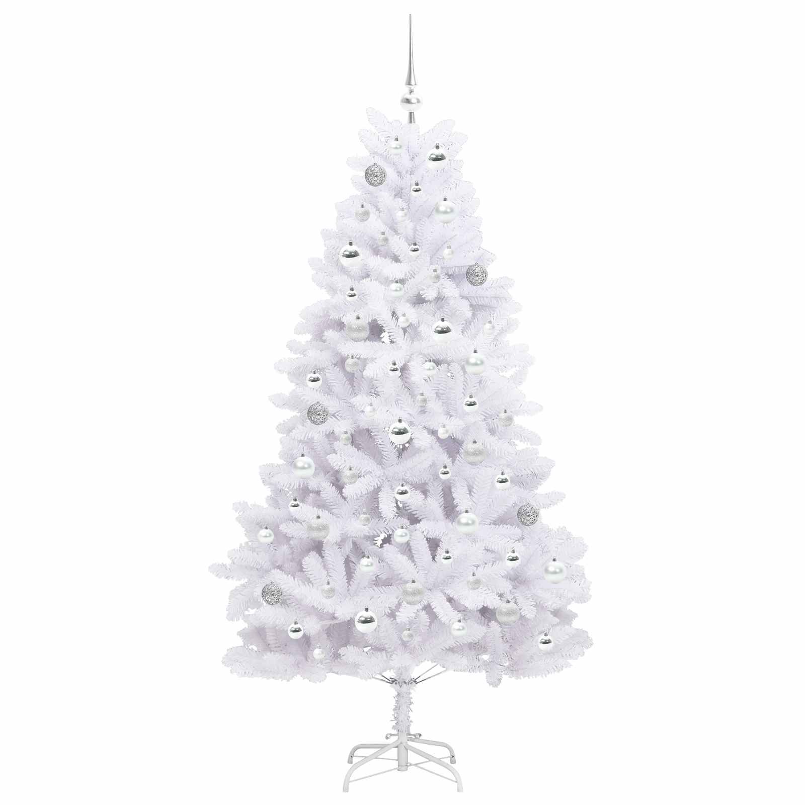 Dirbtinė Sulankstoma Kalėdų Eglutė Balta 180 cm PVC ir Plienas