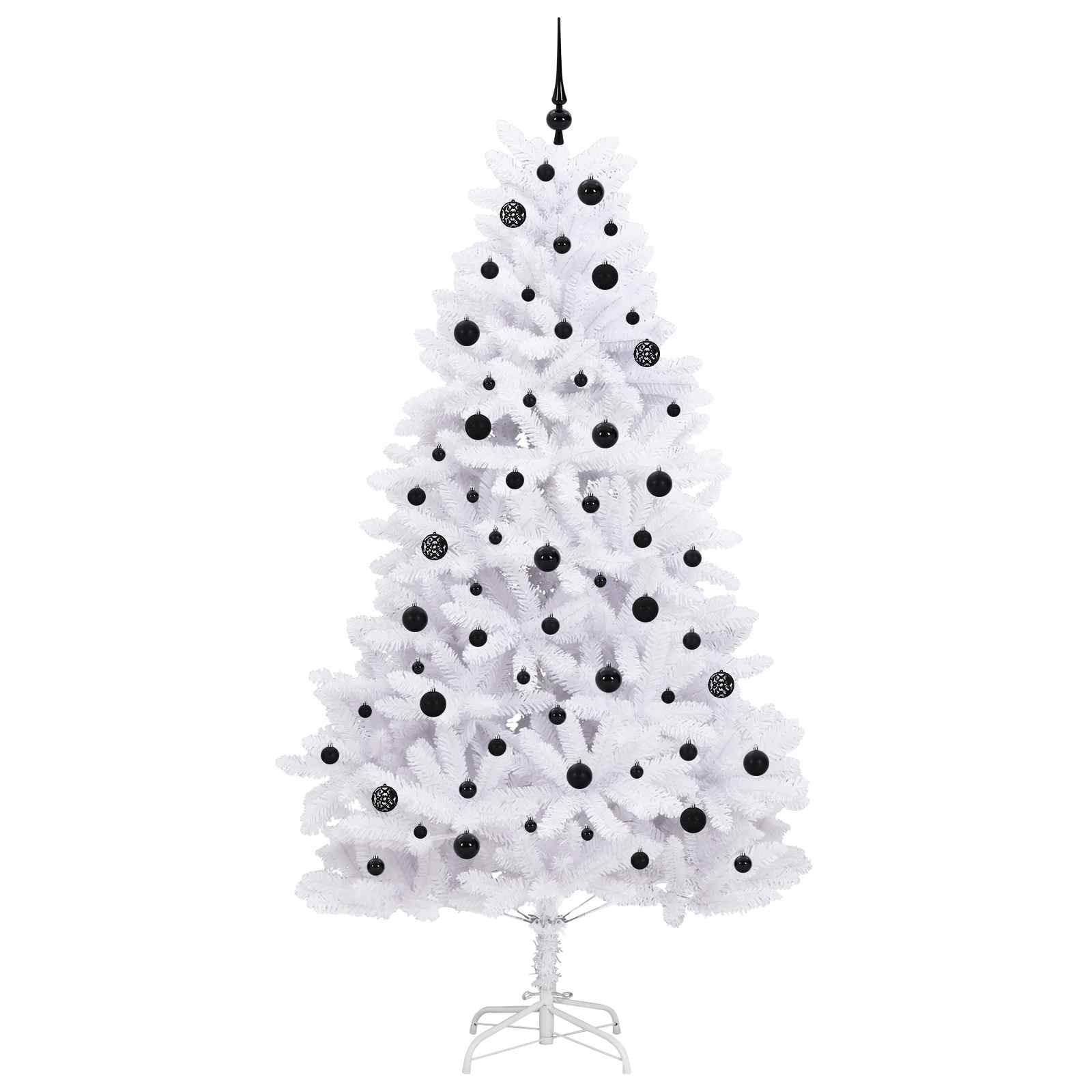 Dirbtinė Sulankstoma Kalėdų Eglutė Balta 210 cm PVC ir Plienas