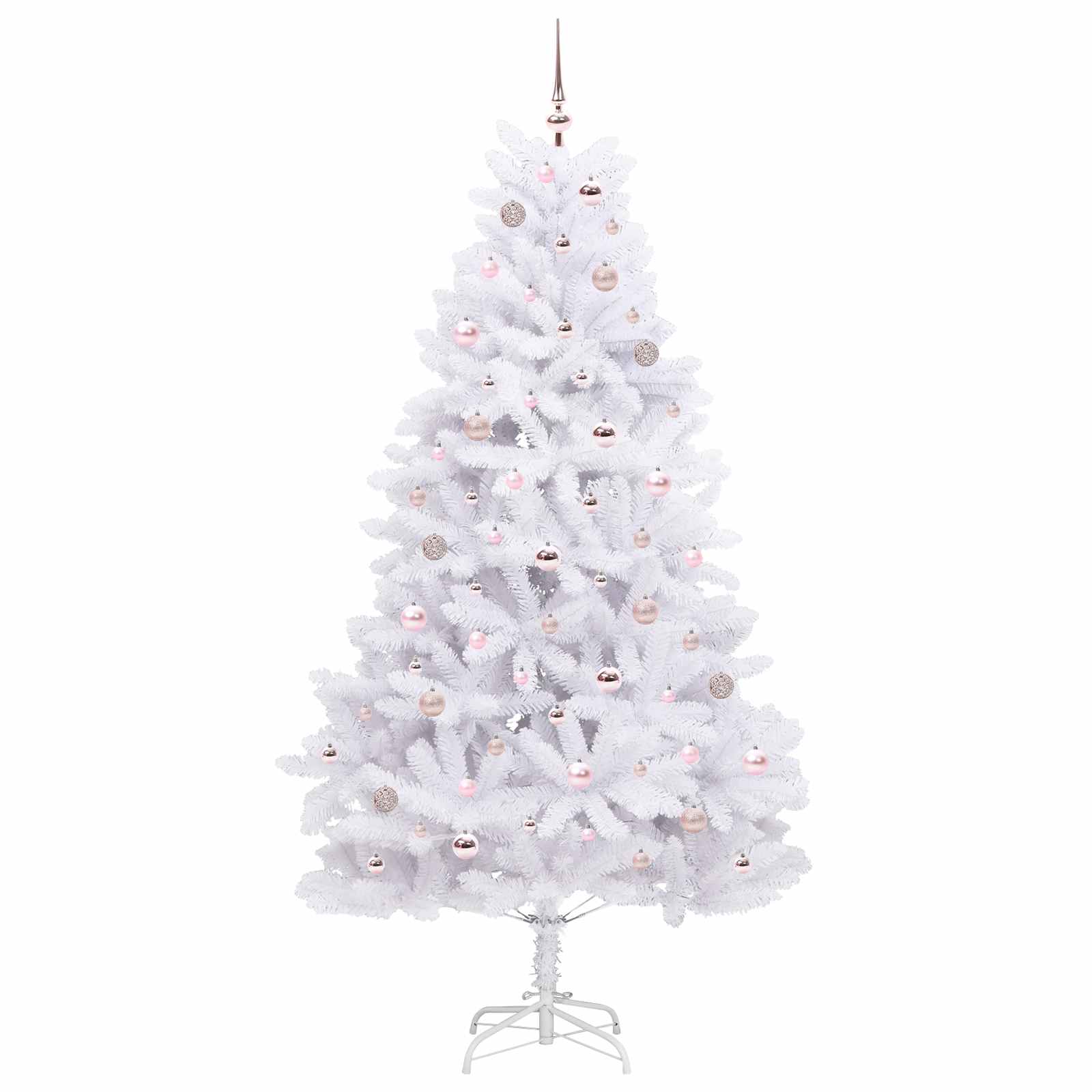 Dirbtinė Sulankstoma Kalėdų Eglutė Balta 210 cm PVC ir Plienas