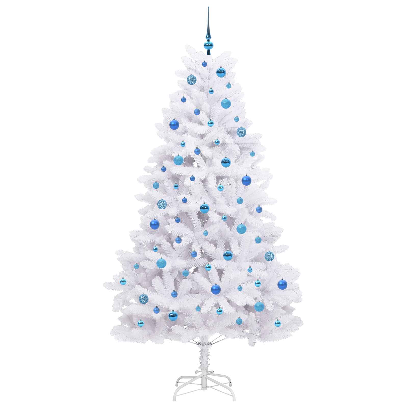 Dirbtinė Sulankstoma Kalėdų Eglutė Balta 210 cm PVC ir Plienas