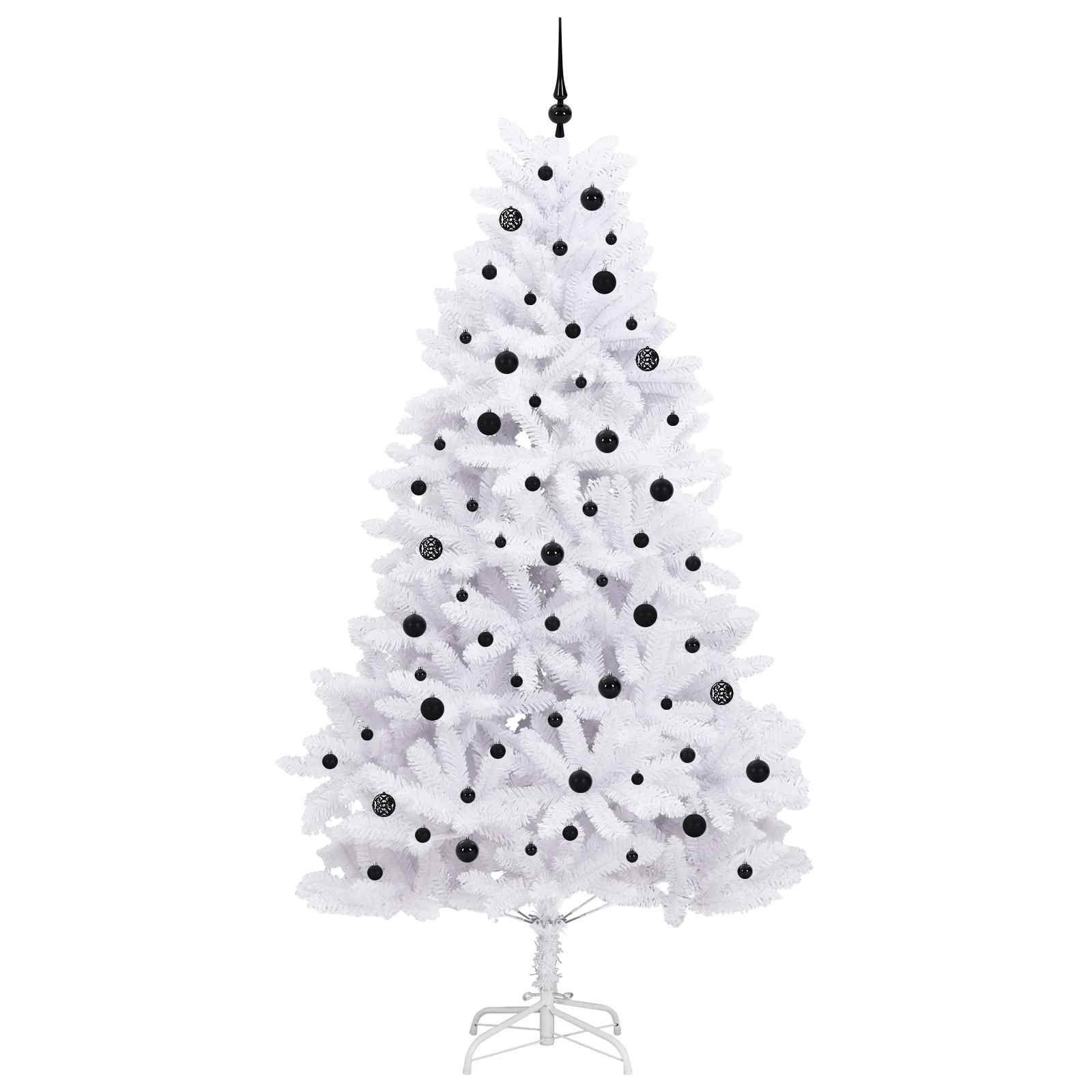 Dirbtinė Sulankstoma Kalėdų Eglutė Balta 240 cm PVC ir Plienas