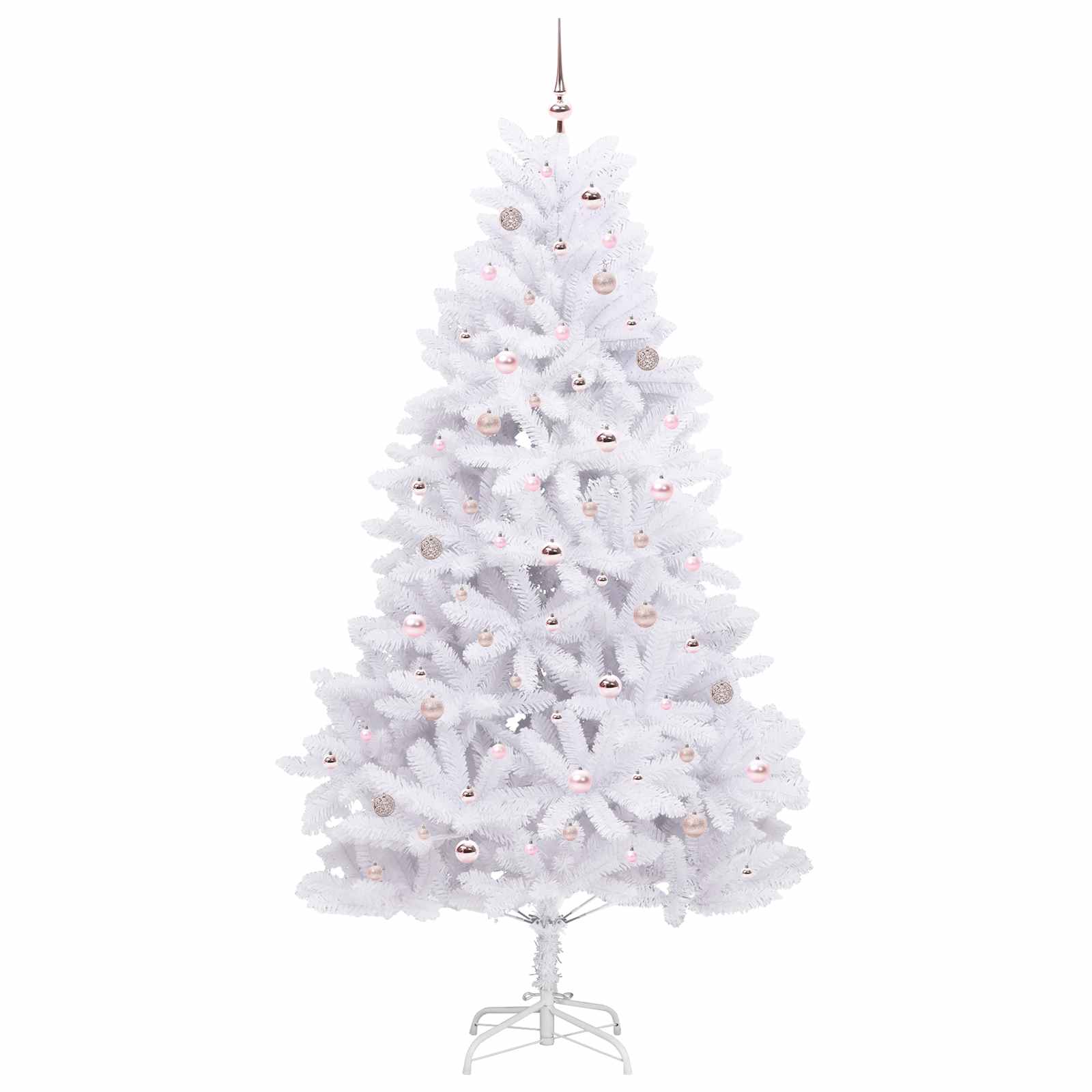 Dirbtinė Sulankstoma Kalėdų Eglutė Balta 240 cm PVC ir Plienas