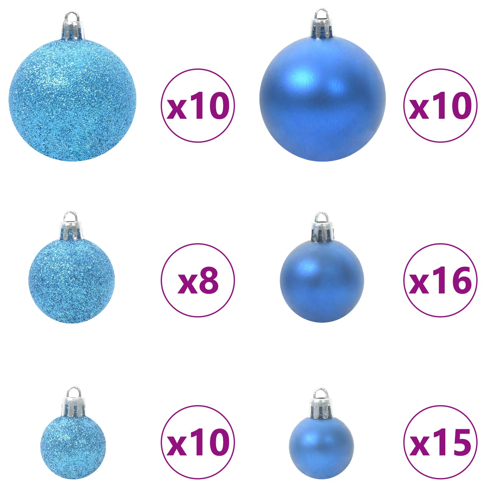 Dirbtinė Sulankstoma Kalėdų Eglutė SHINE CRYSTAL, Balta 240 vnt.