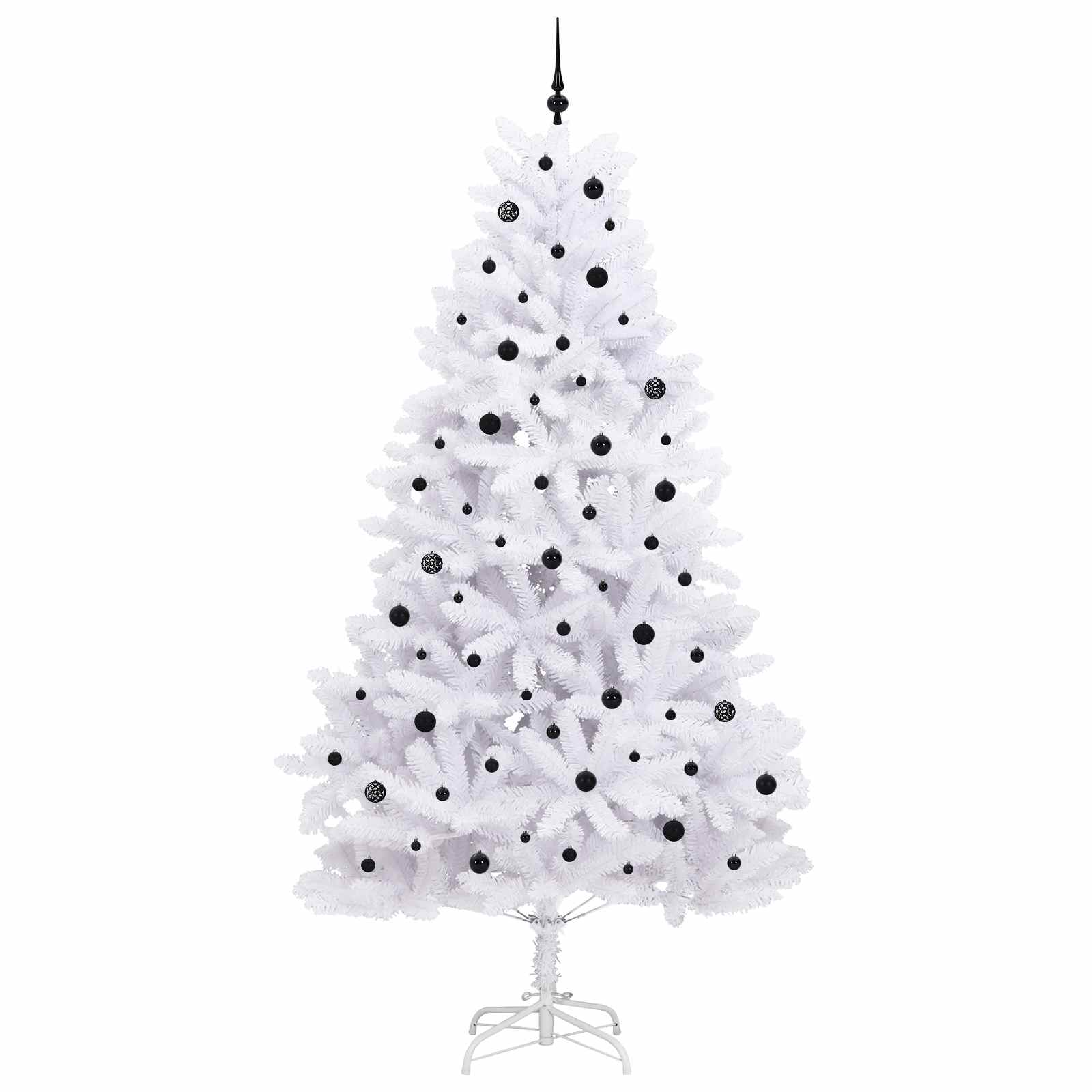 Dirbtinė Sulankstoma Kalėdų Eglutė Balta 270 cm PVC ir Plienas