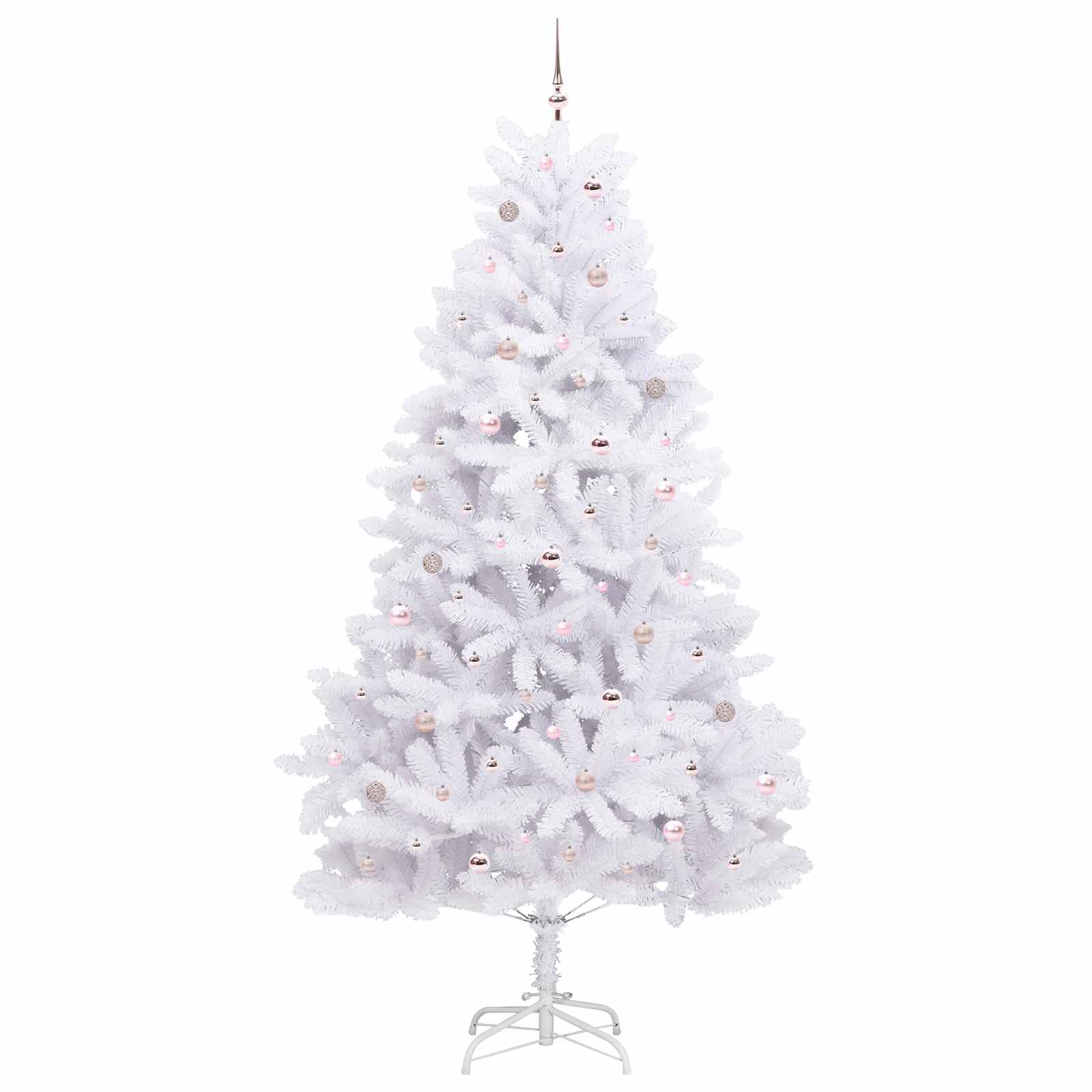 Dirbtinė Sulankstoma Kalėdų Eglutė Balta 270 cm PVC ir Plienas