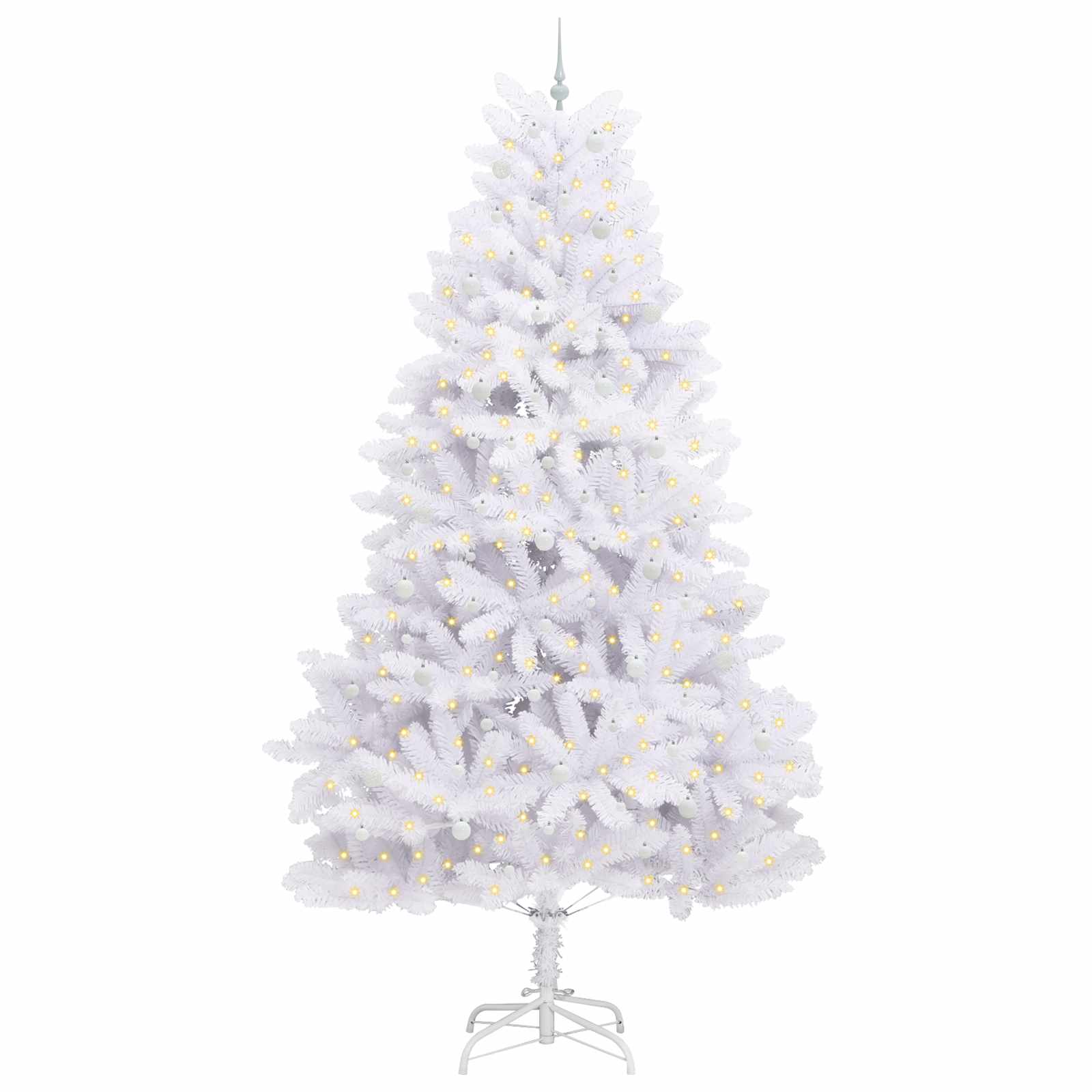 Dirbtinė Sulankstoma Kalėdų Eglutė Balta 300 cm PVC ir Plienas