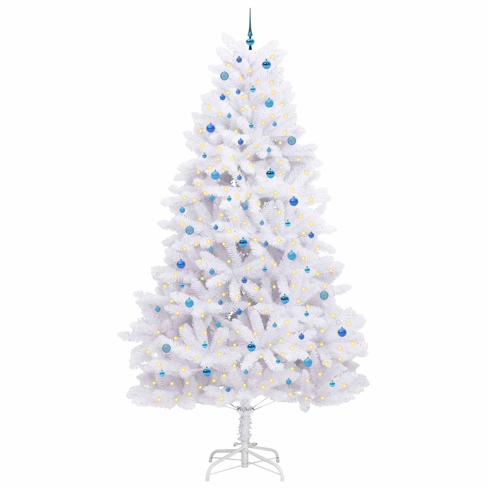 Dirbtinė Sulankstoma Kalėdų Eglutė Balta 300 cm PVC ir Plienas