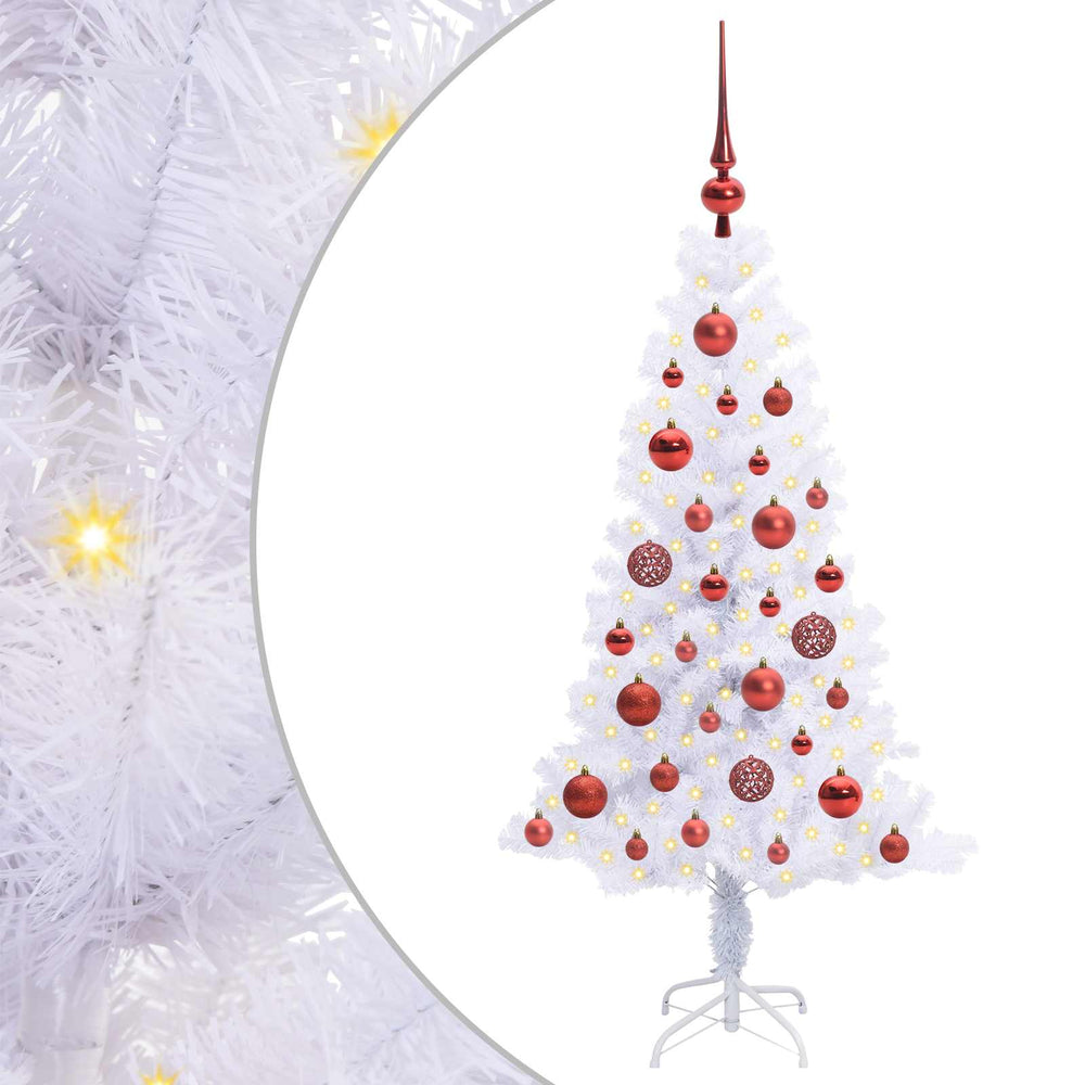 Mākslīgā Ziemassvētku eglīte SNOW GROVE, ar 150 LED Balta 120 gab.