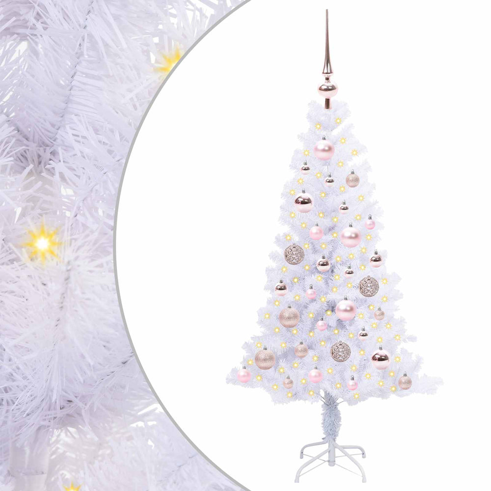 Mākslīgā Ziemassvētku eglīte SNOW GROVE, ar 150 LED Balta 120 gab.