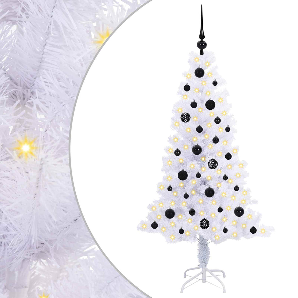 Mākslīgā Ziemassvētku eglīte SNOW GROVE, ar 150 LED Balta 150 gab.