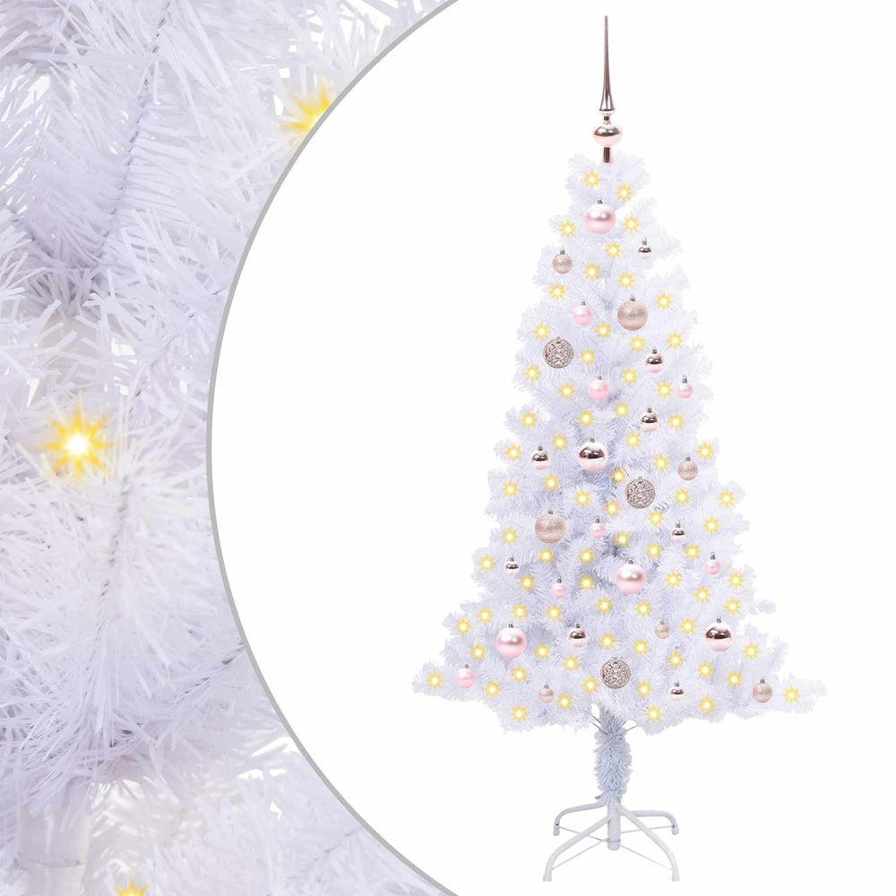 Mākslīgā Ziemassvētku eglīte SNOW GROVE, ar 150 LED Balta 150 gab.